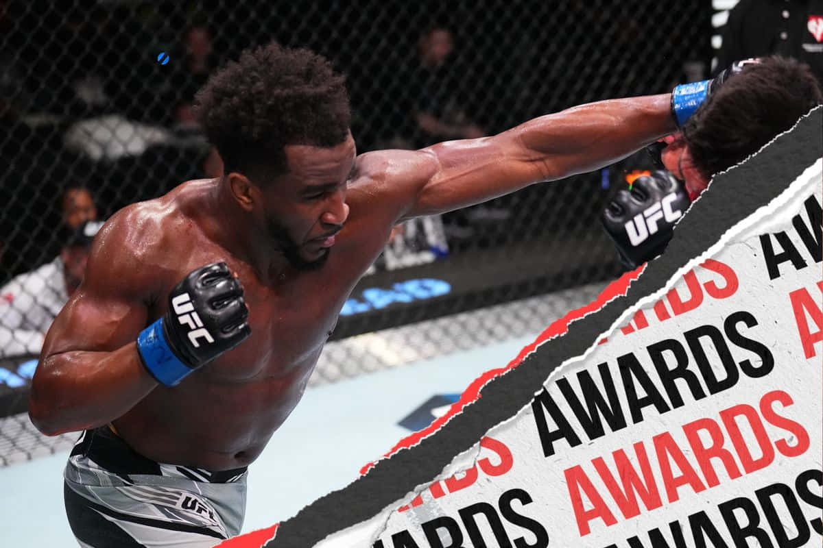 Geoff Neal In Action During Mma Fight Background