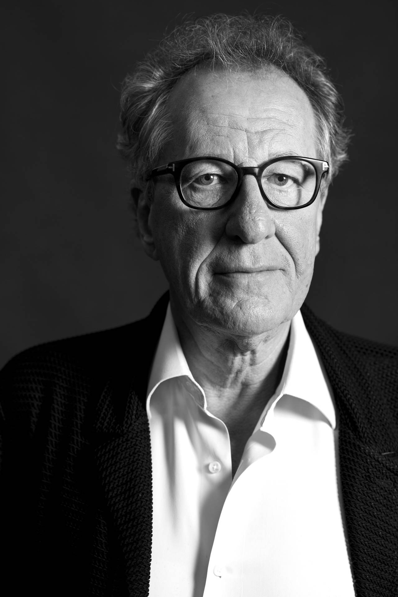 Geoffrey Rush Black And White Background