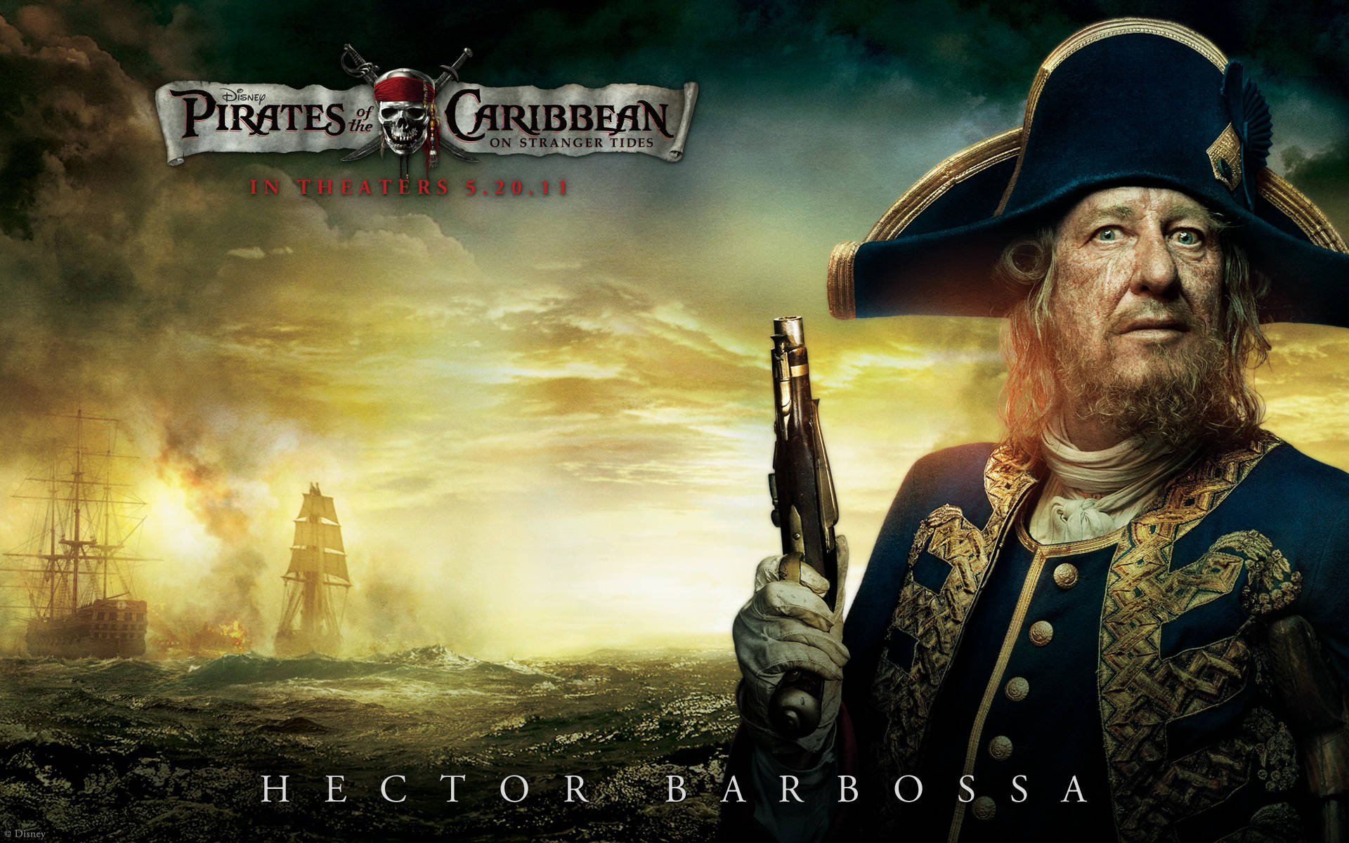 Geoffrey Rush Hector Barbossa Pirate Background