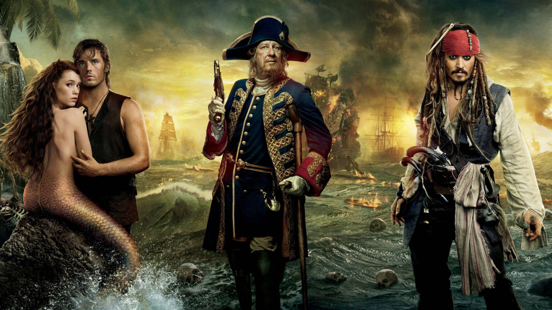 Geoffrey Rush Pirates Of The Caribbean Background