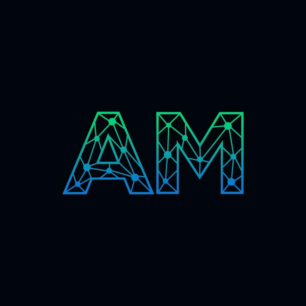 Geometric A M Letter Design Background