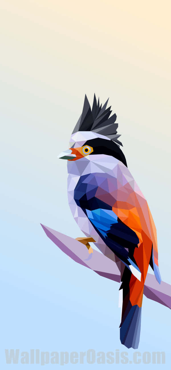 Geometric Art Of A Bird Iphone