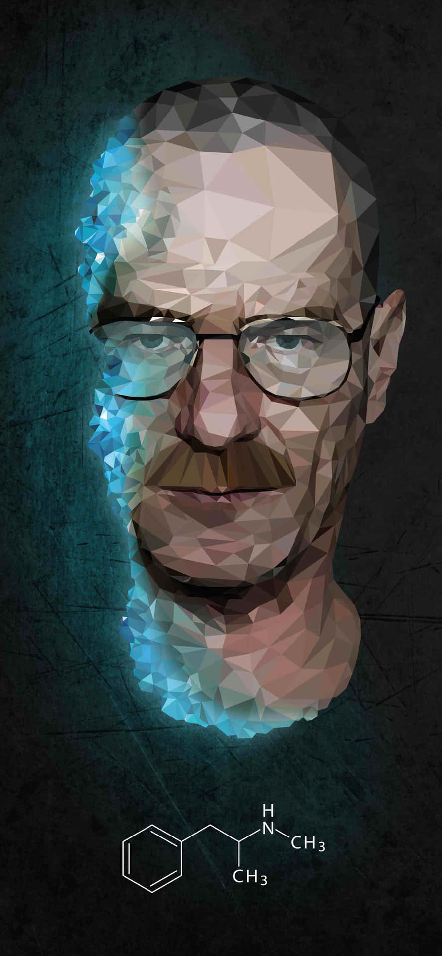 Geometric Art Portraitof T V Character.jpg Background