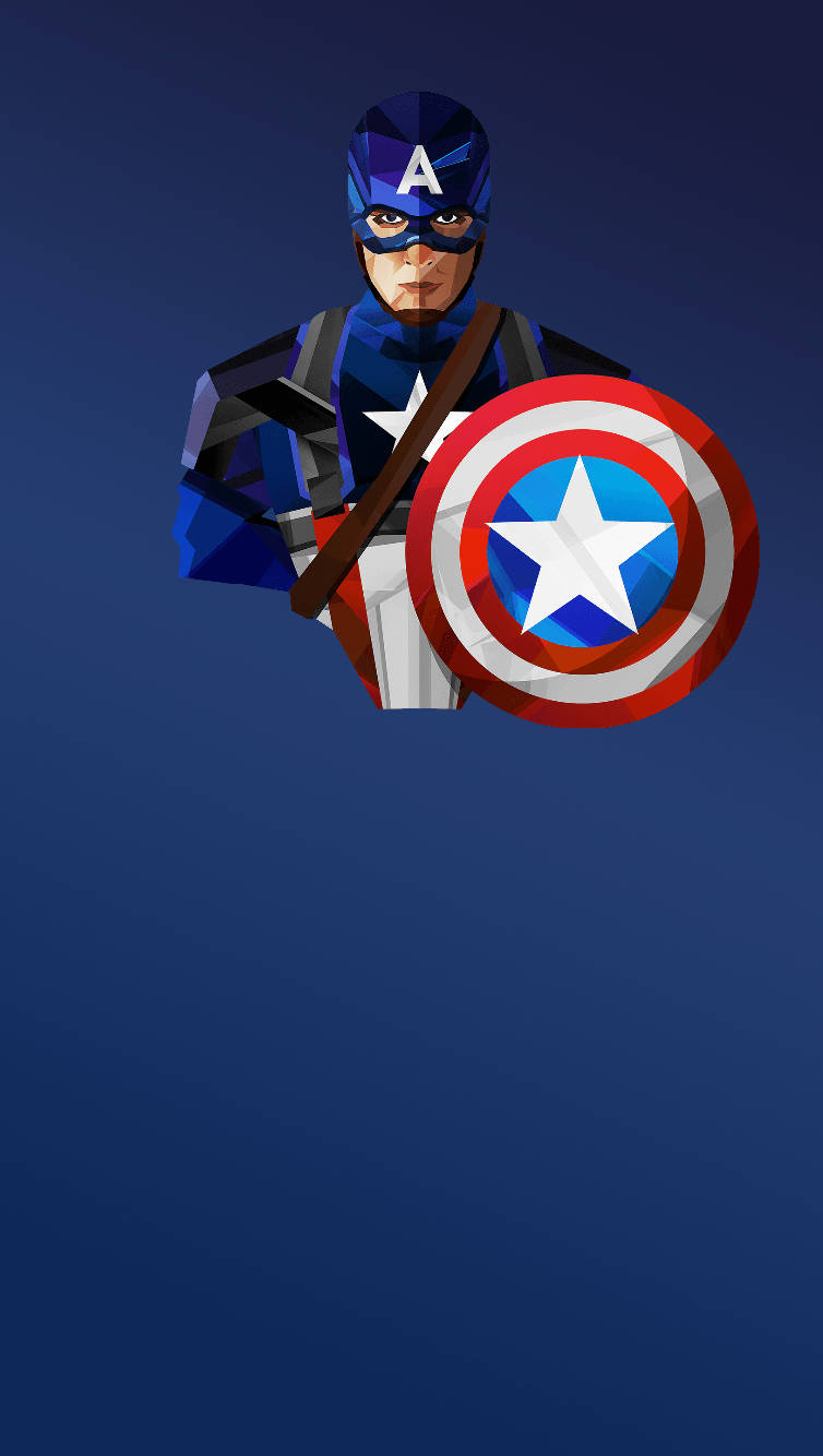 Geometric Captain America Iphone Background