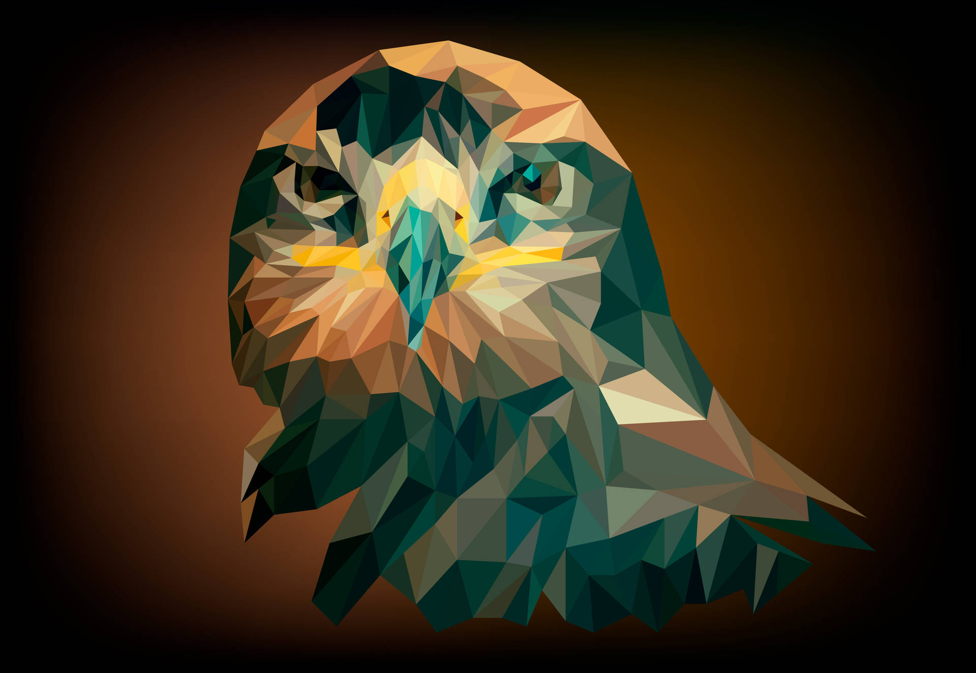 Geometric Eagle Art Background