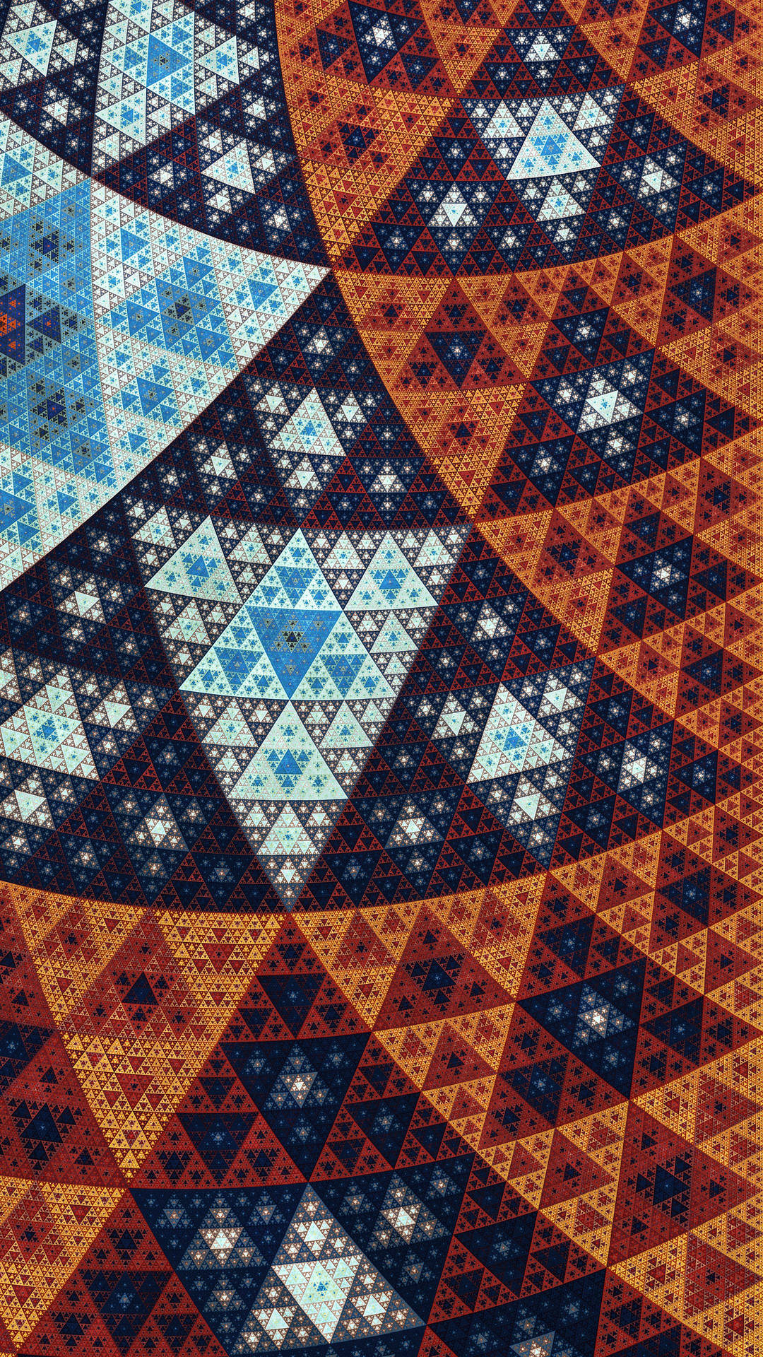 Geometric Fractal Triangles Background