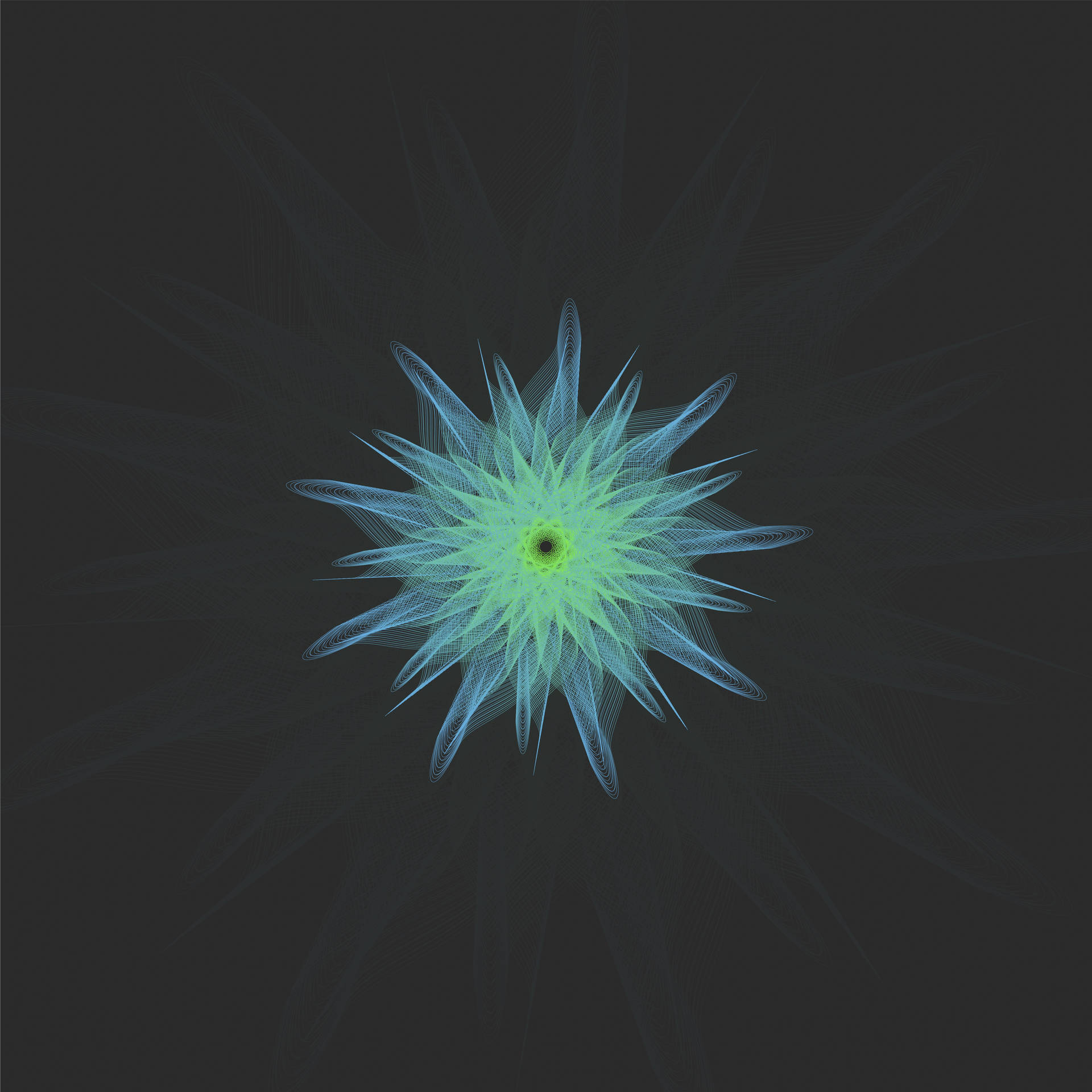 Geometric Glowing Flower Background