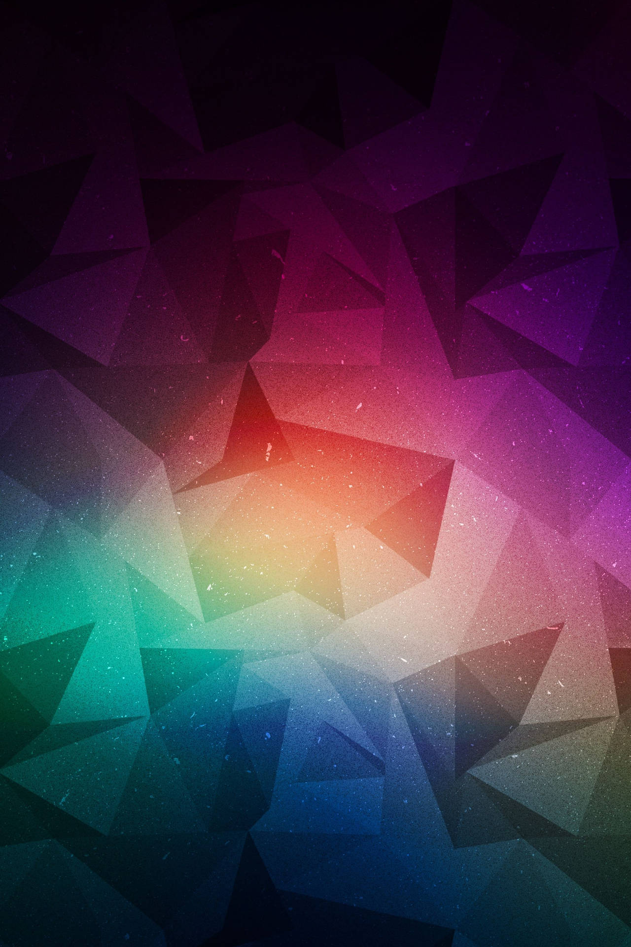 Geometric Grunge Neon Mobile Background