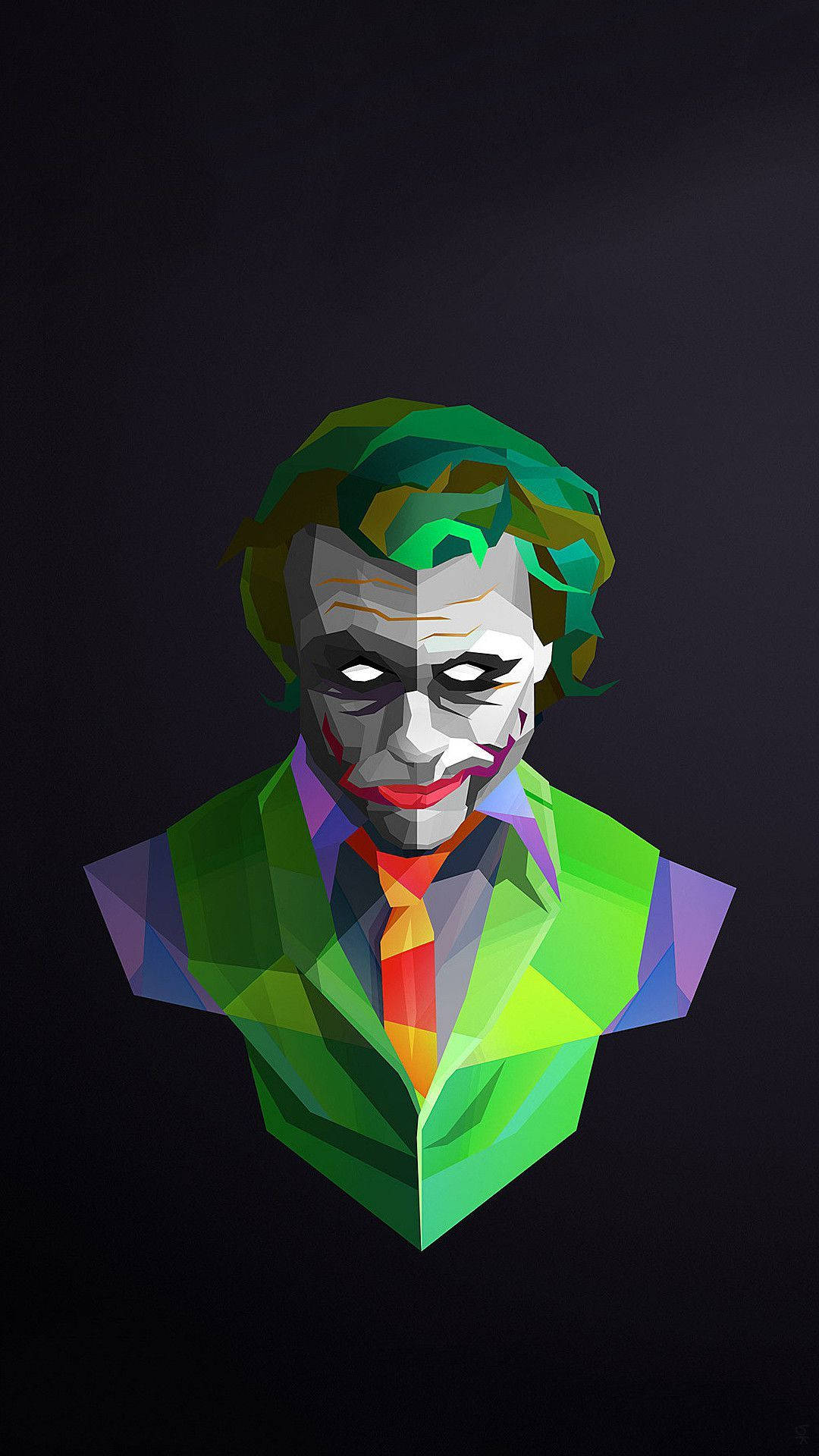 Geometric Heath Ledger Joker Background