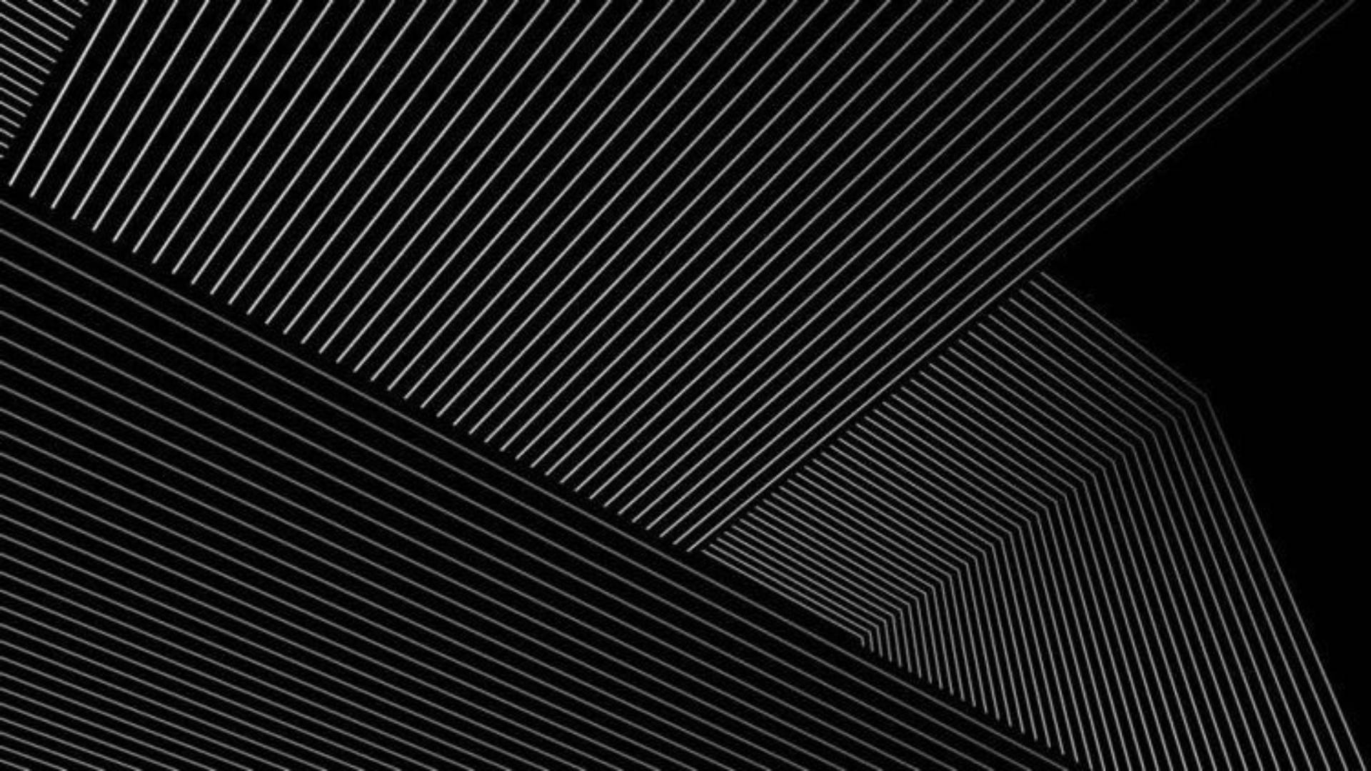 Geometric Lines On Blank Black Background