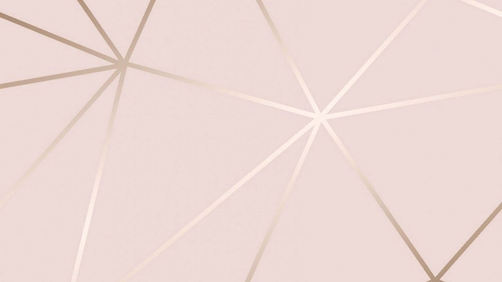 Geometric Lines On Rose Gold Laptop Background