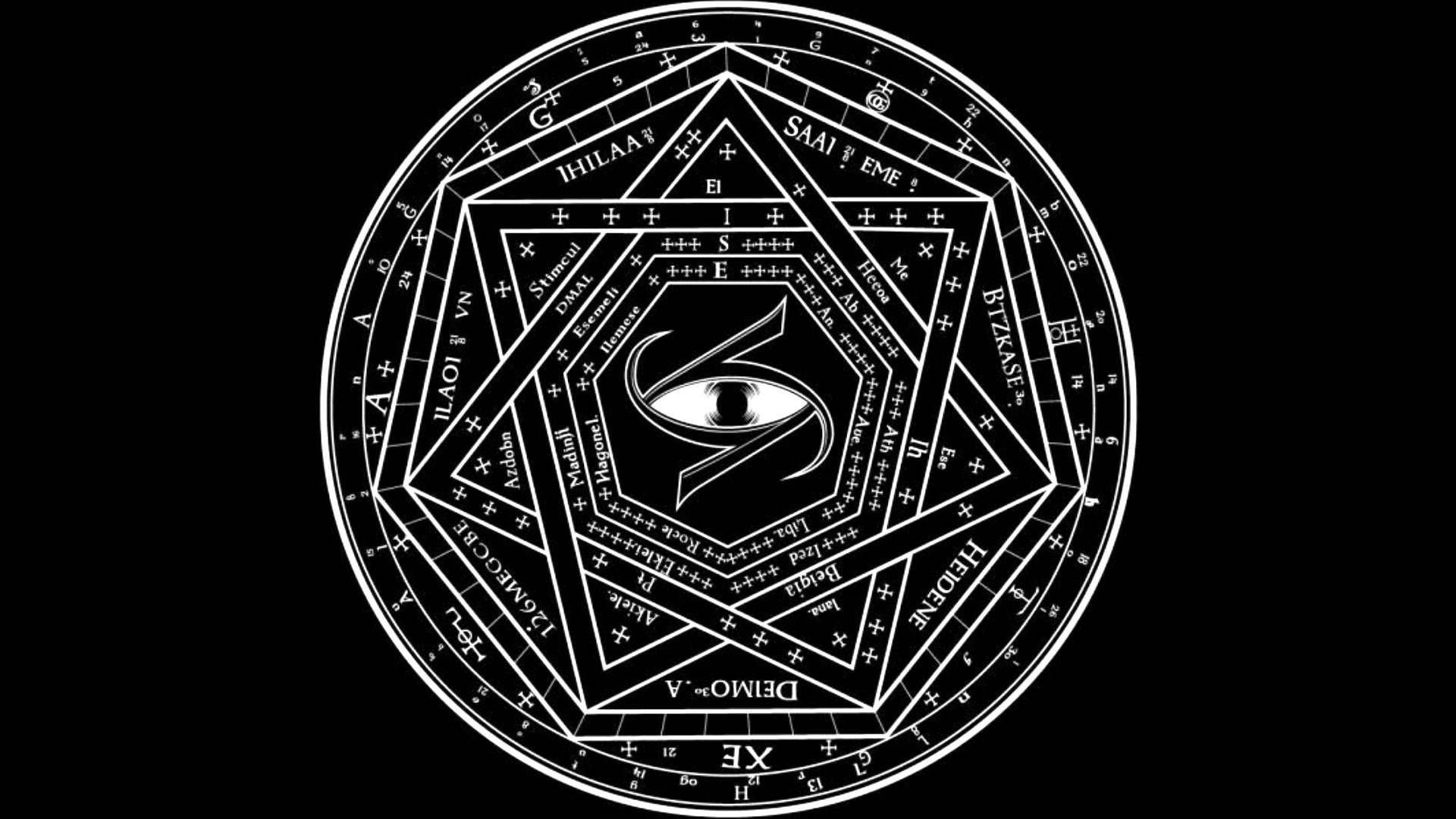 Geometric Pentagram Seal Background