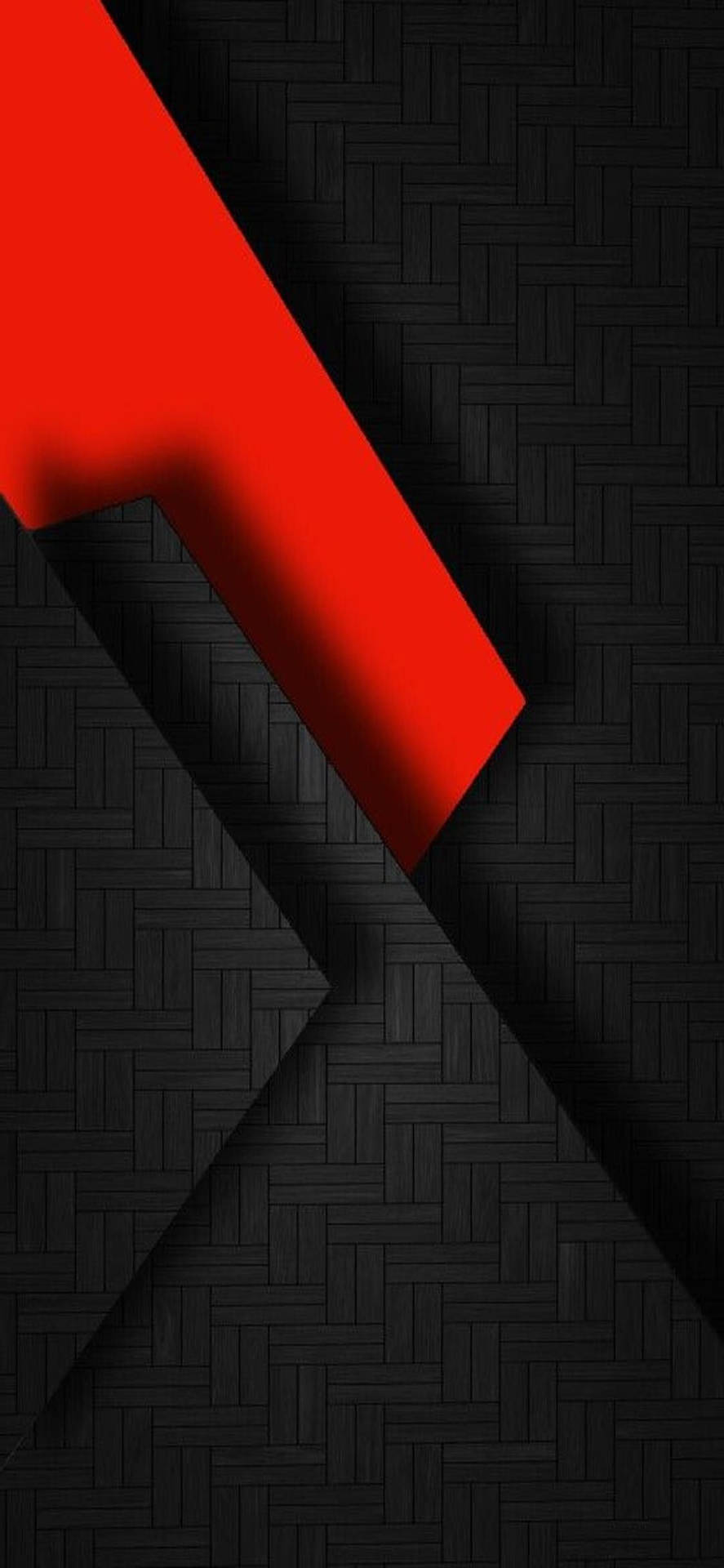 Geometric Shadow Red And Black Iphone Background