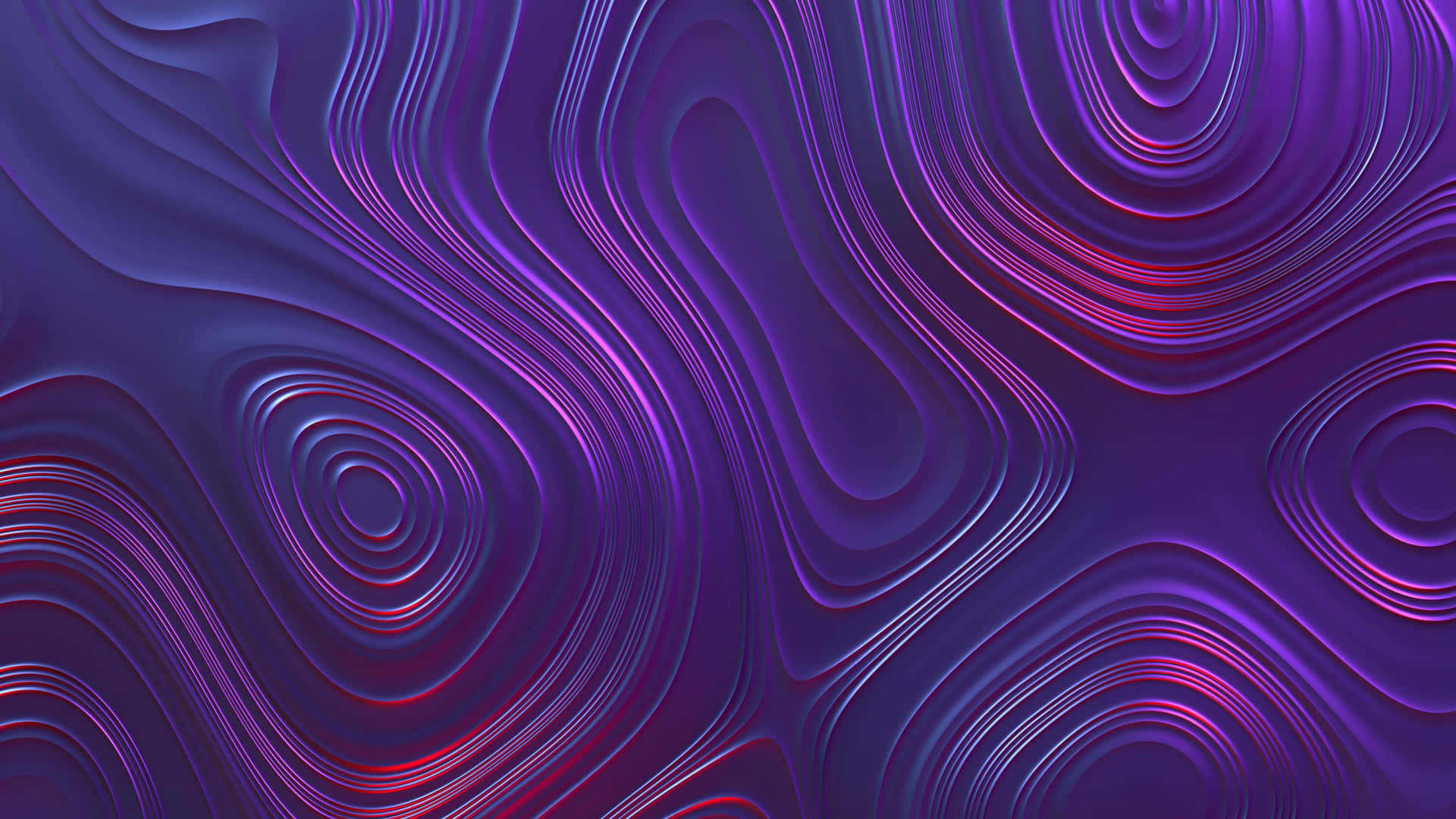 Geometric Shapes In Bright Purple Splash Background