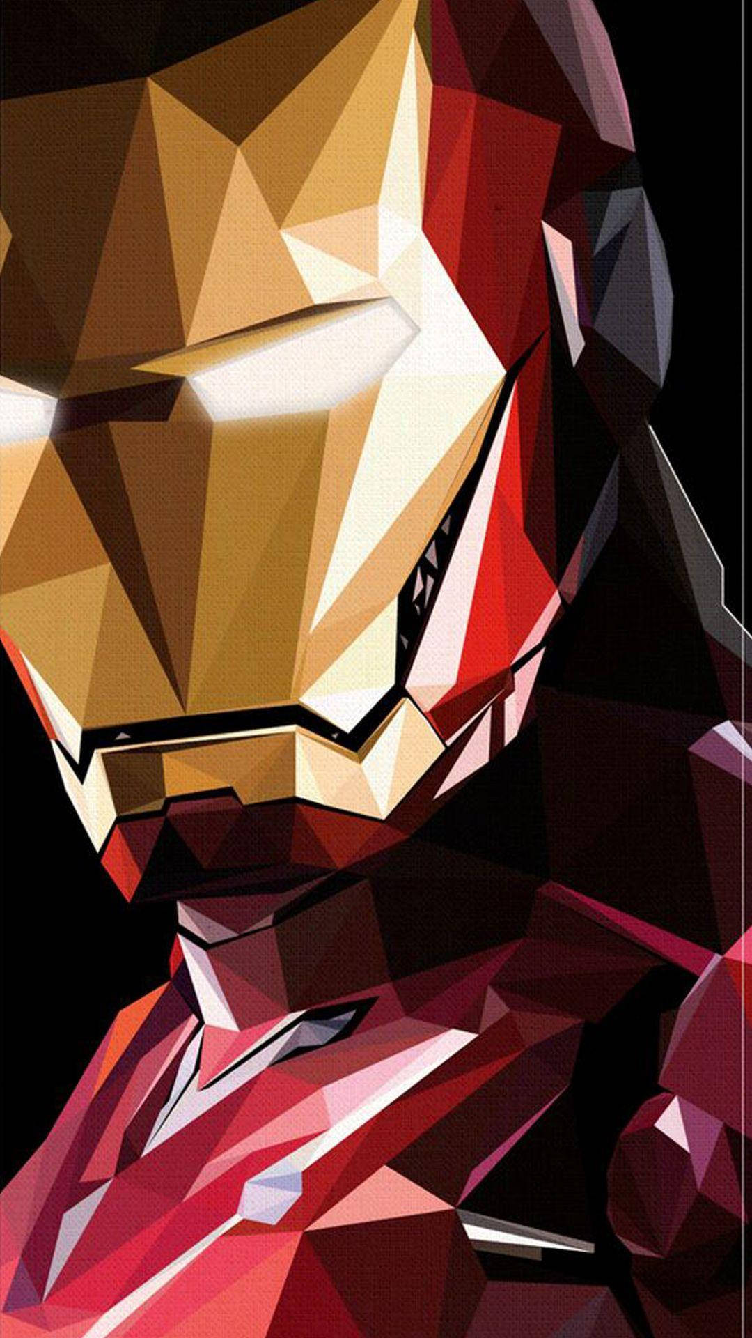 Geometrical Iron Man Iphone Background