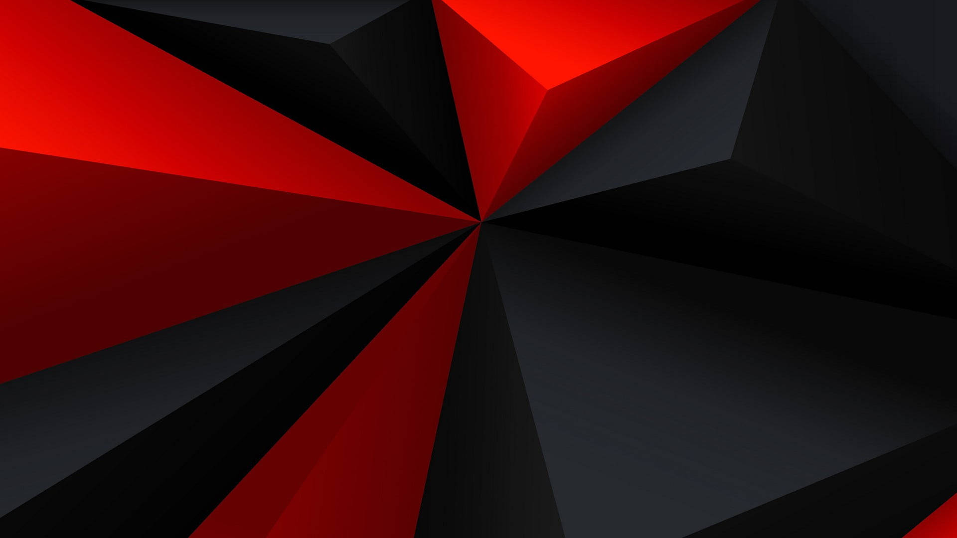 Geometrickblack And Red Abstract Artwork Background