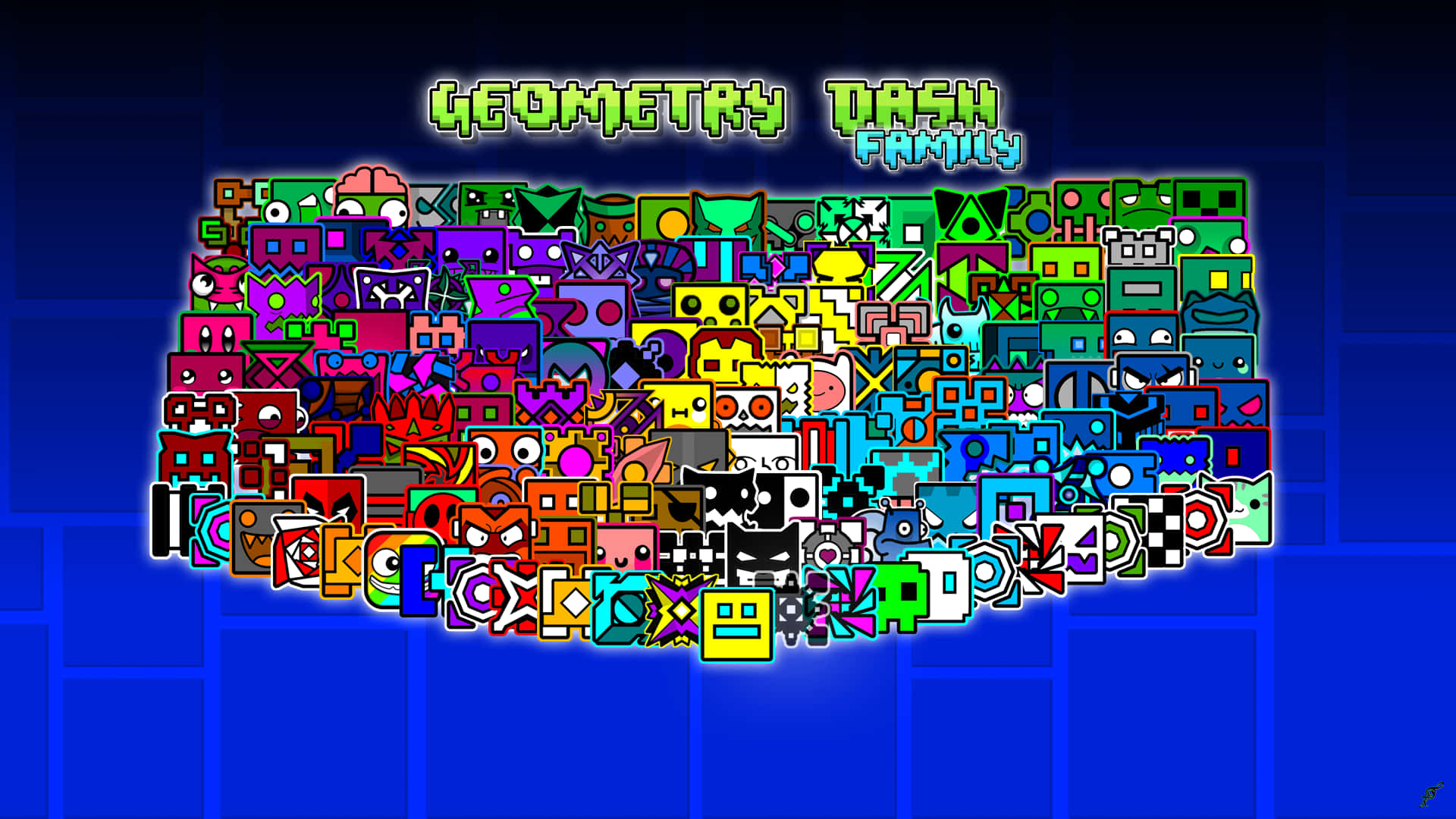 Geometry Dash Characters Together Background