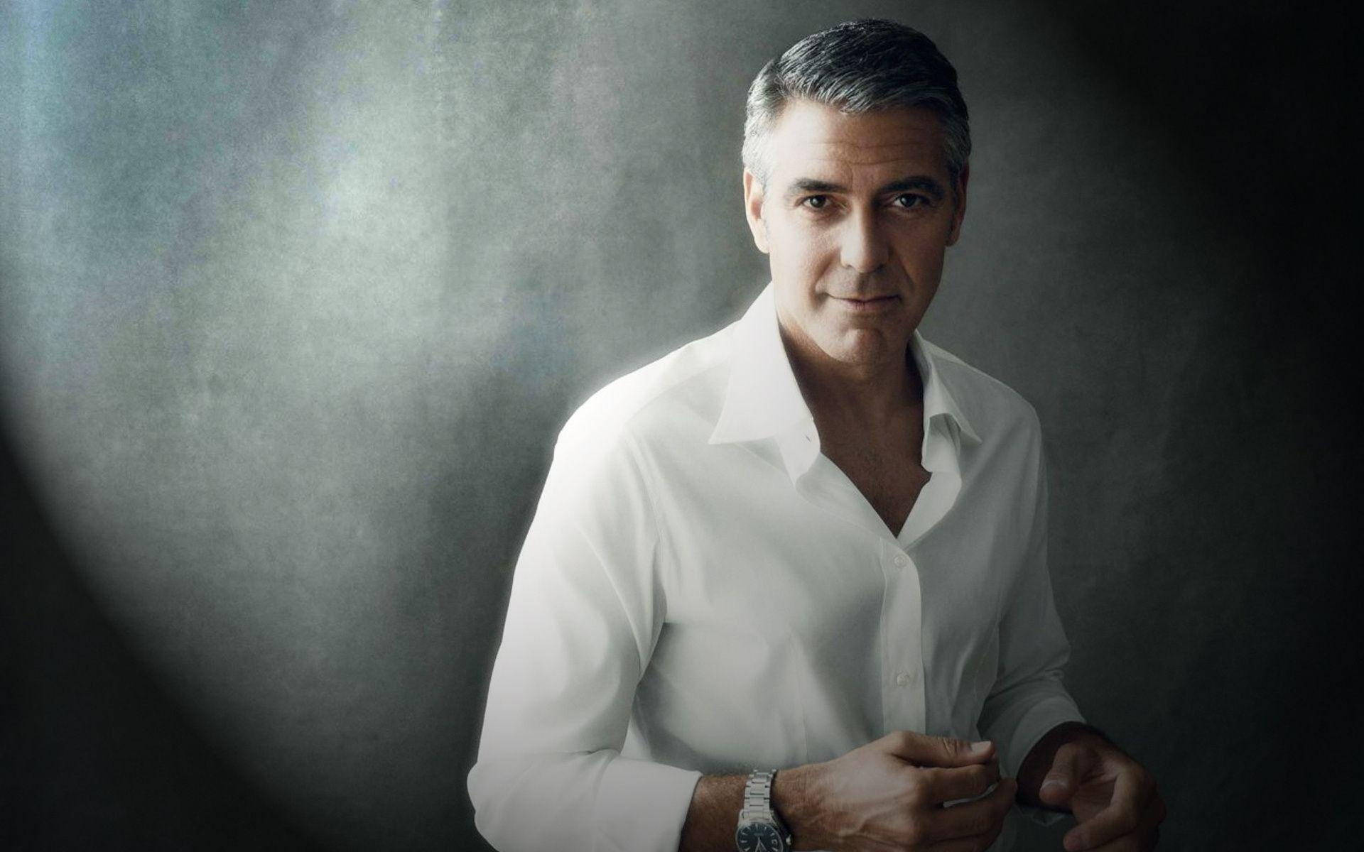 George Clooney Elegant Photograph Background