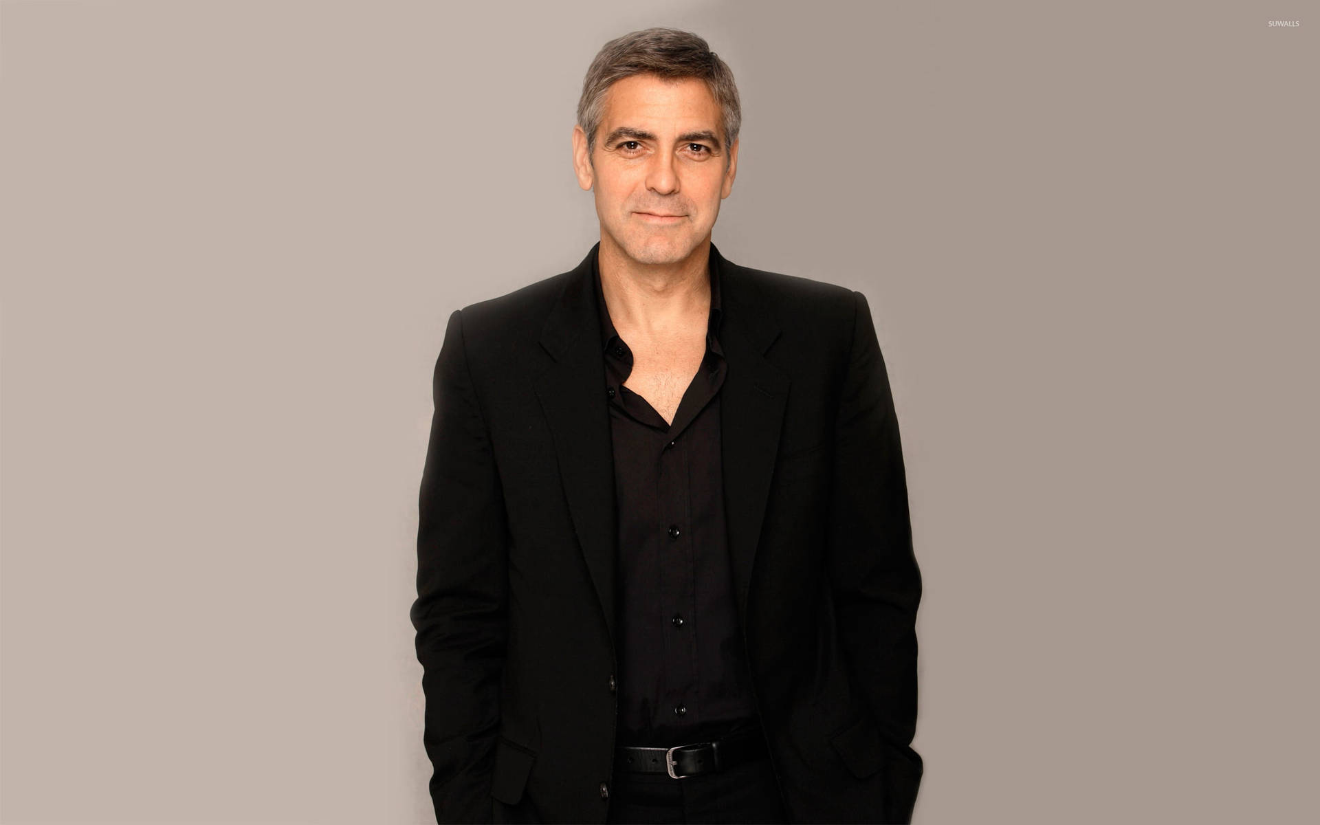 George Clooney Gray Background