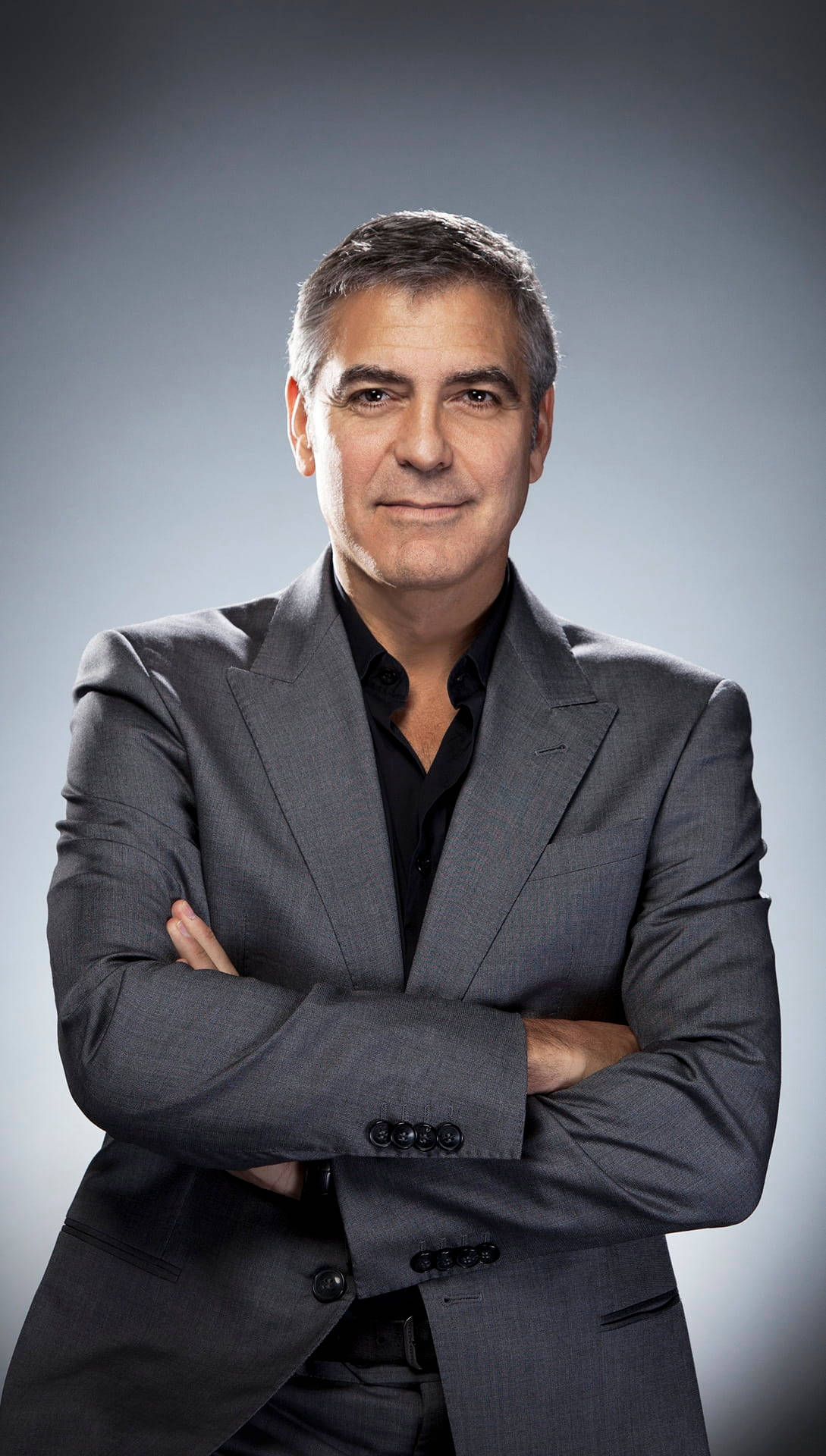 George Clooney Gray Suit Background