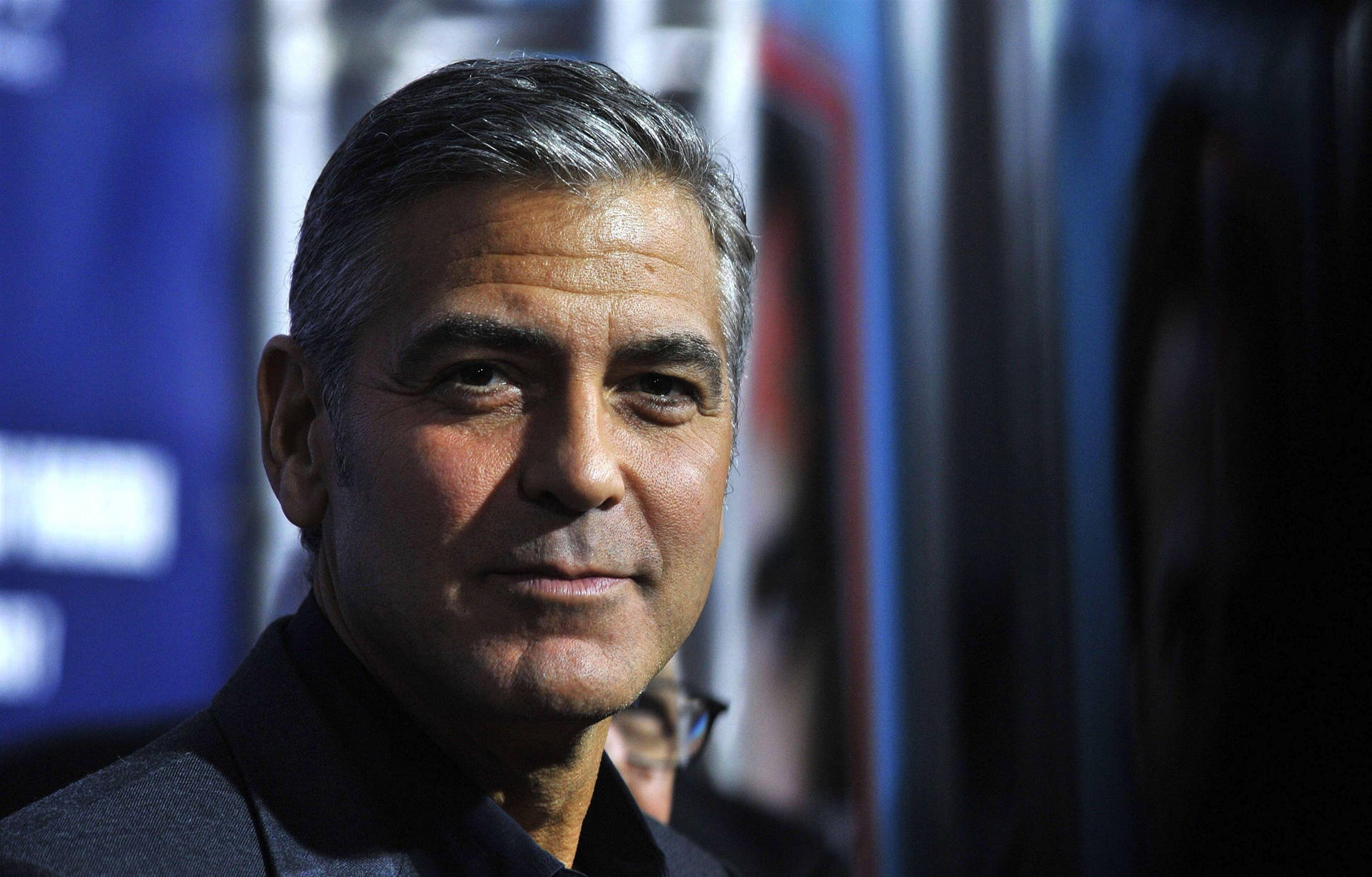 George Clooney White Hairs Background