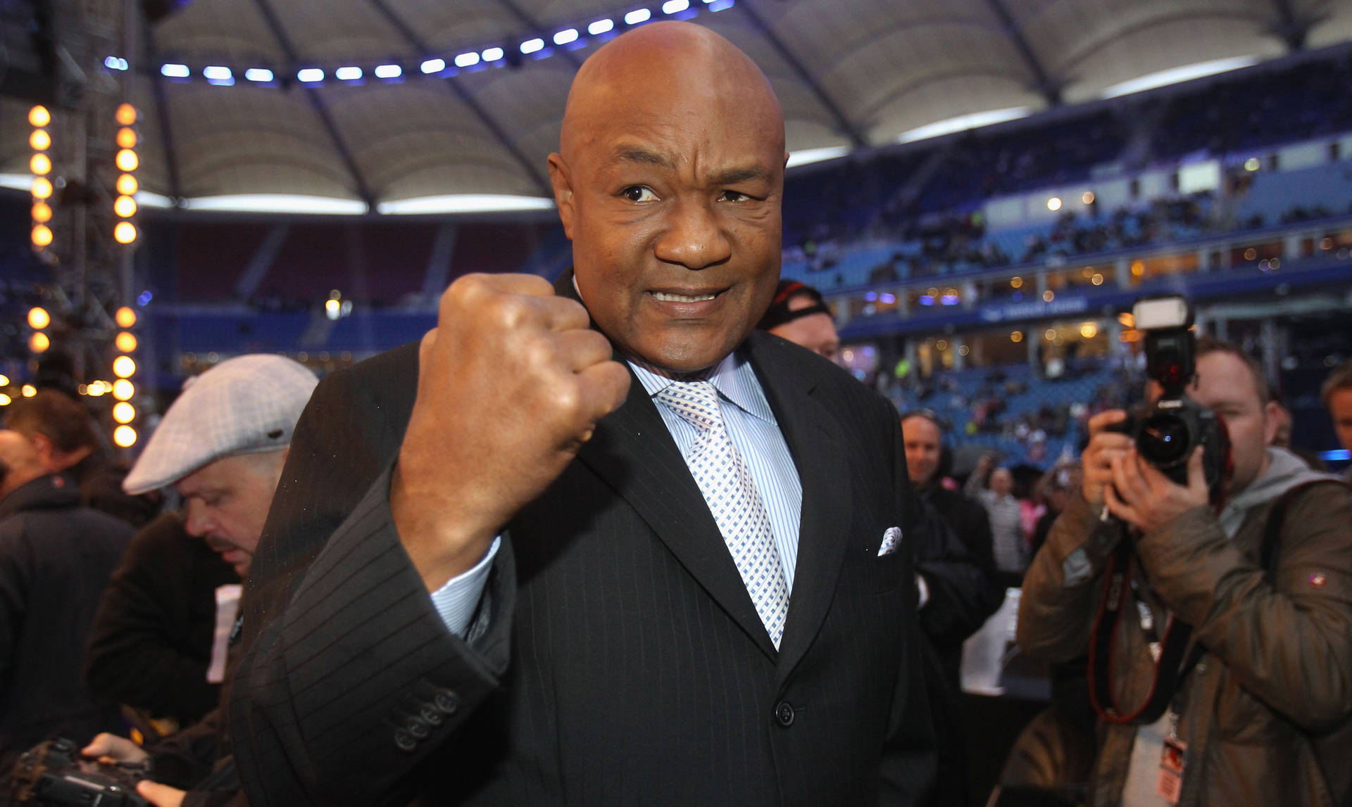 George Foreman Fist Flex Background