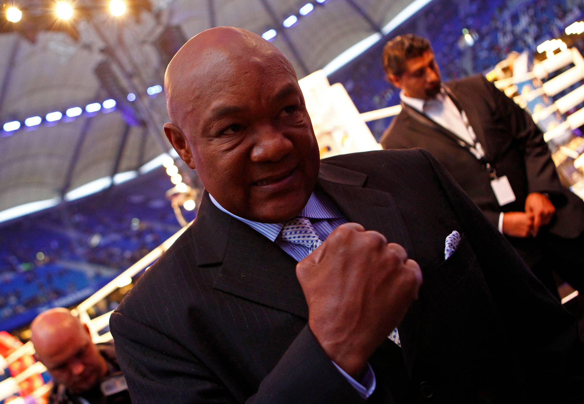 George Foreman Flexes Background