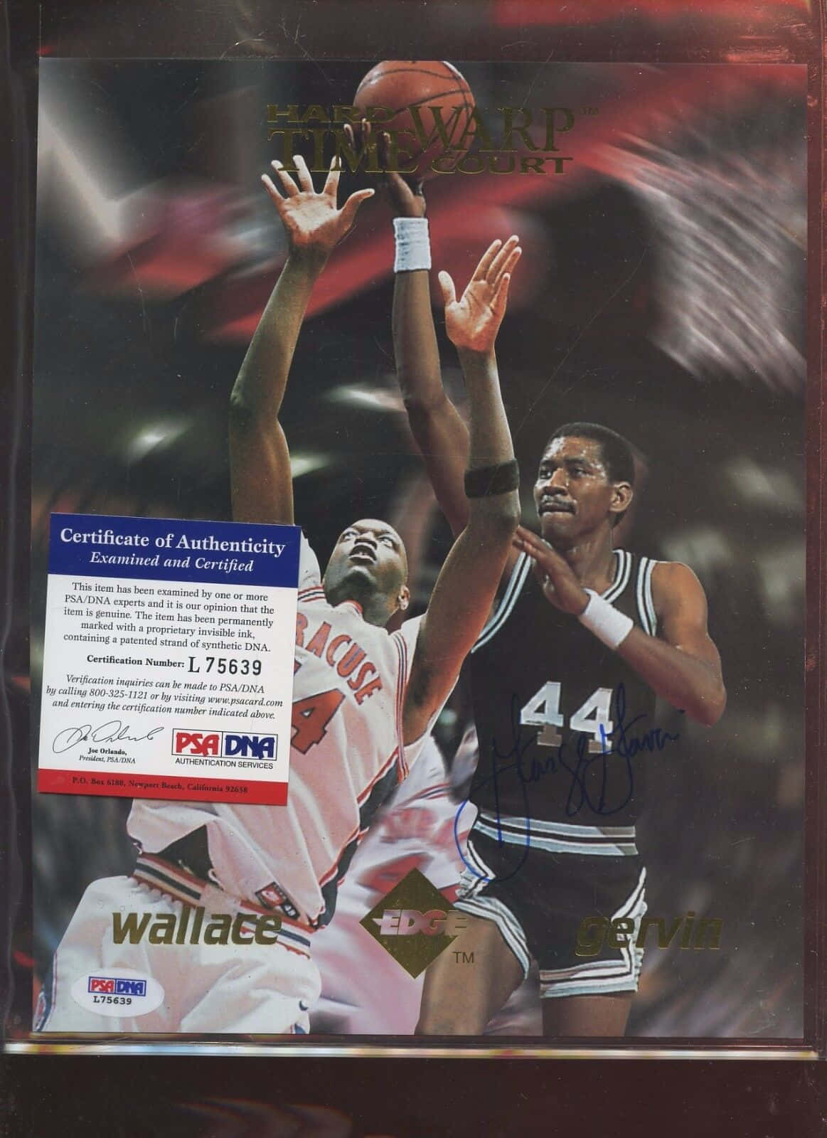 George Gervin Autographed Basketball Card Background
