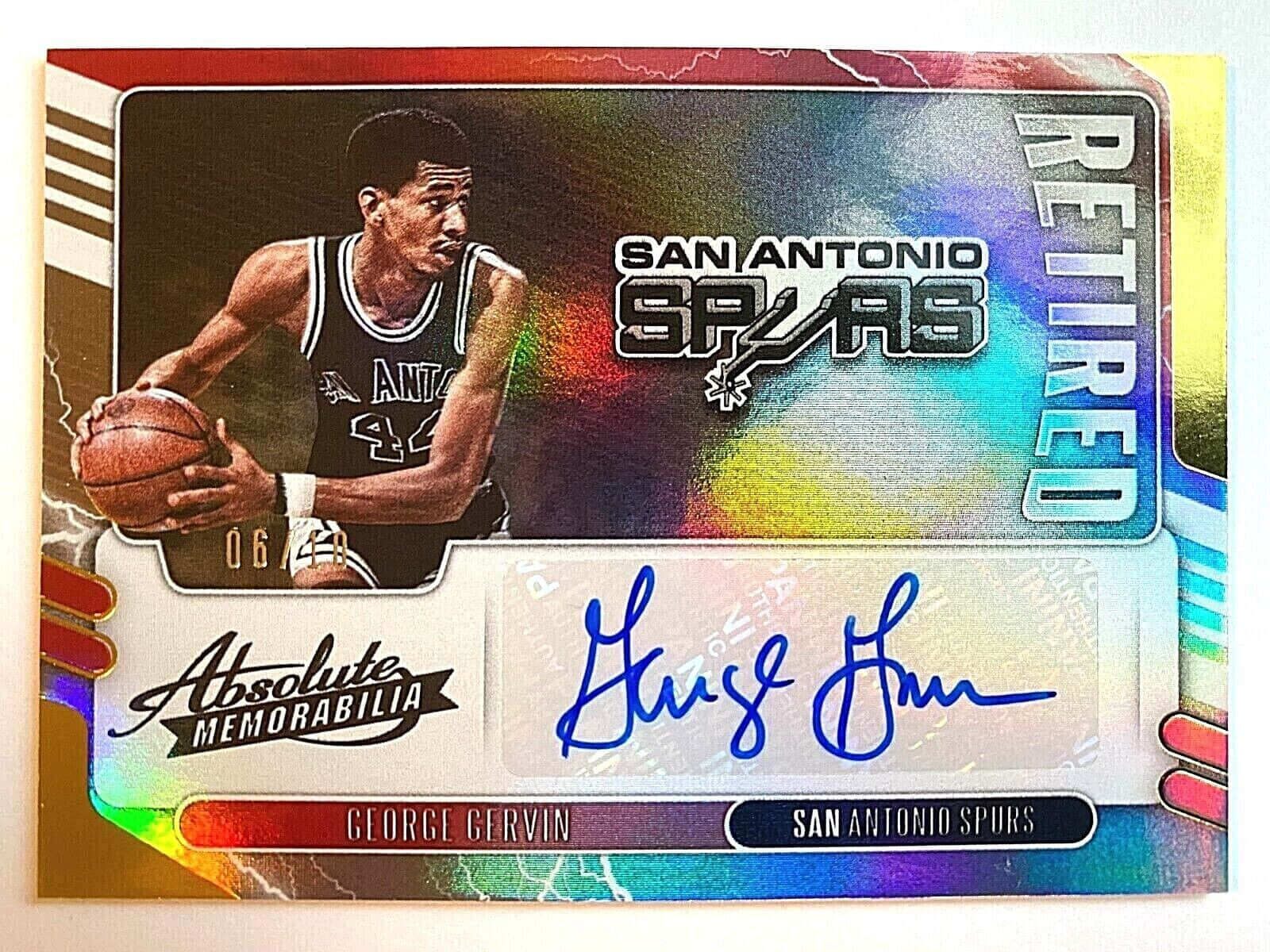 George Gervin Basketball Autographed Memorabilia Background