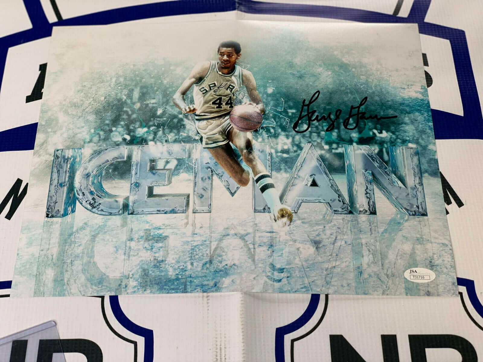 George Gervin Ice Man Poster Background