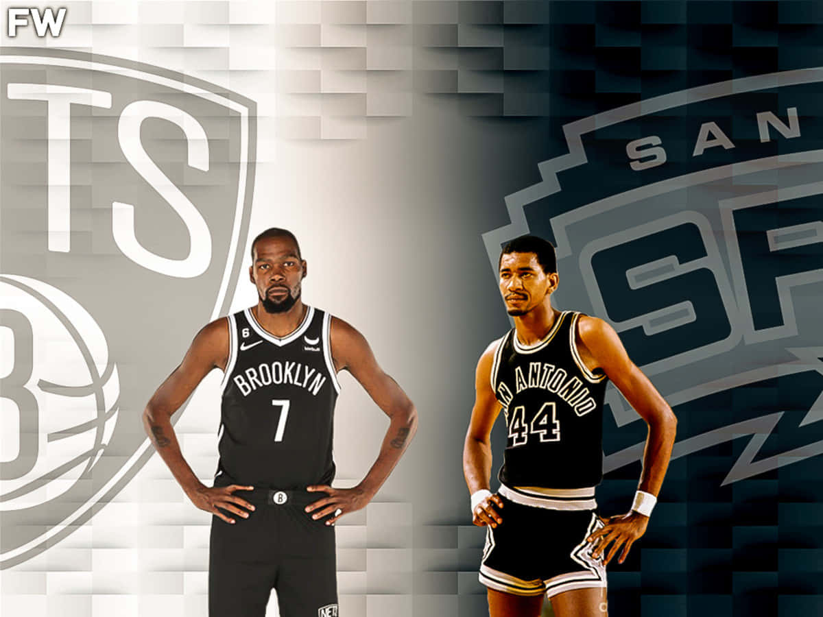 George Gervin Kevin Durant Basketball Background