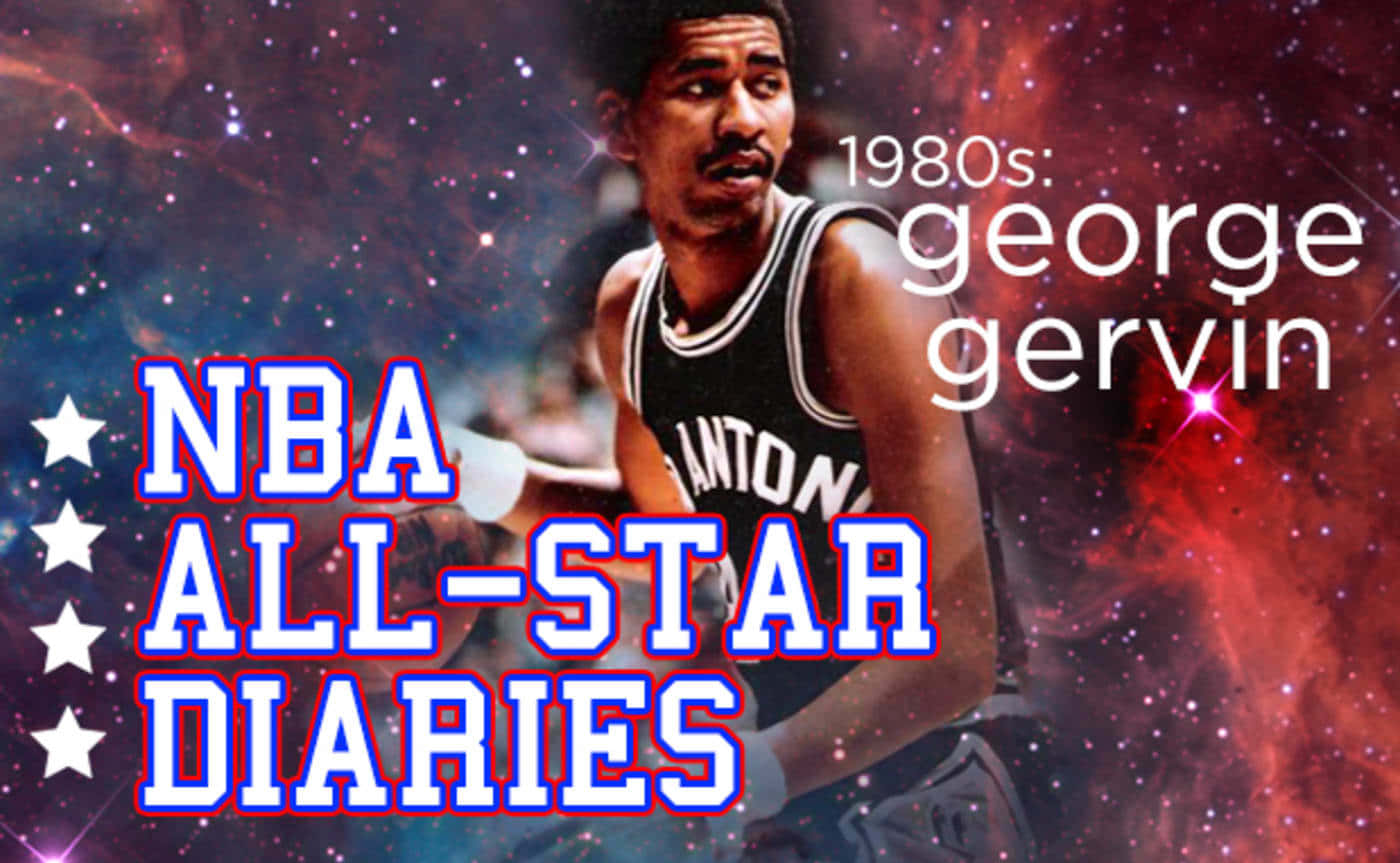 George Gervin Nba Galaxy Edit Background