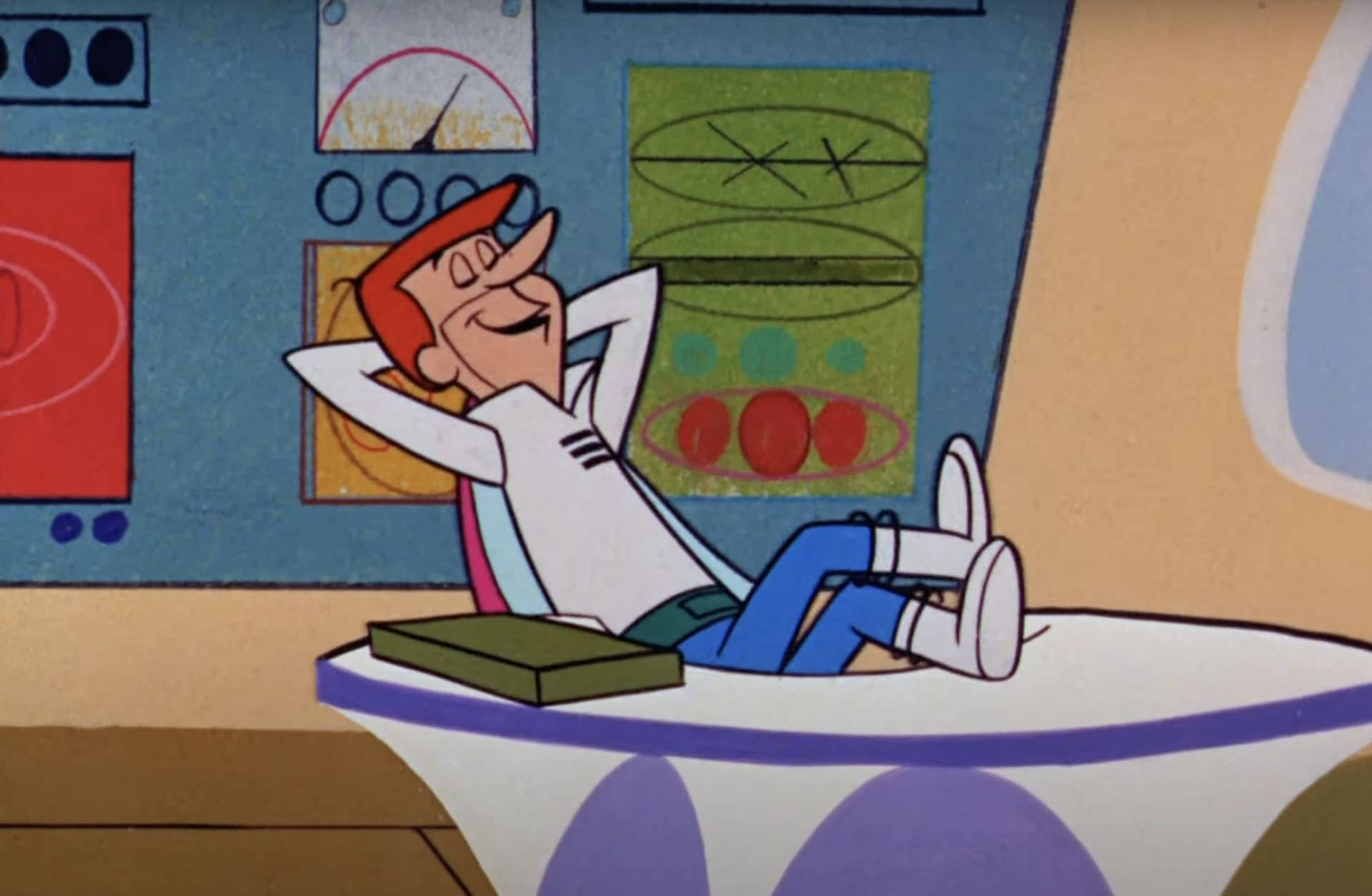 George Jetson At His Desk Background