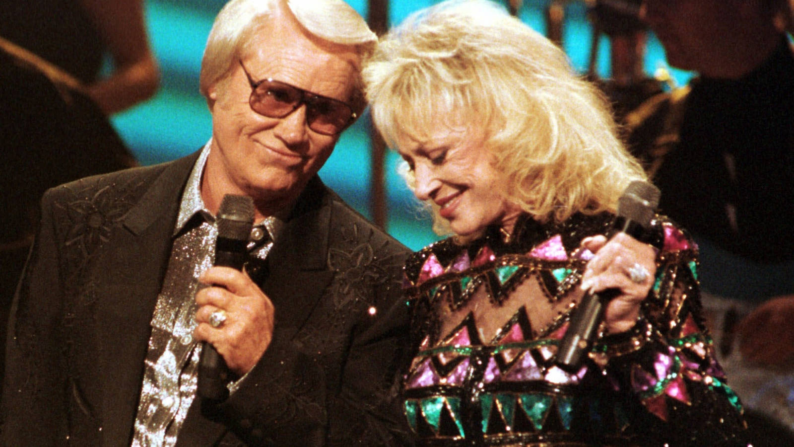 George Jones And Tammy Wynette, Legendary Country Music Icons, Harmonizing In Harmony. Background