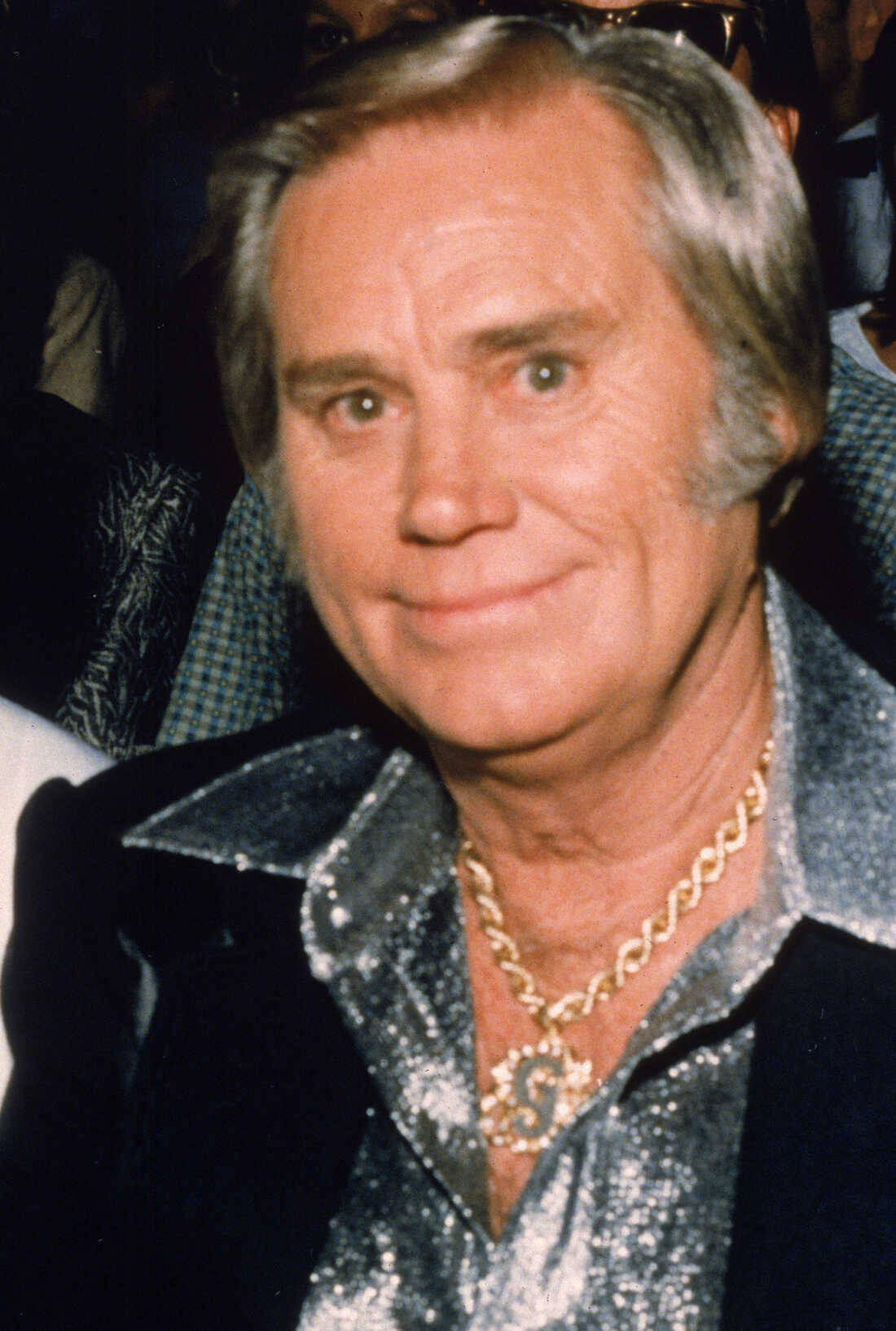 George Jones Candid Smile Photo Background