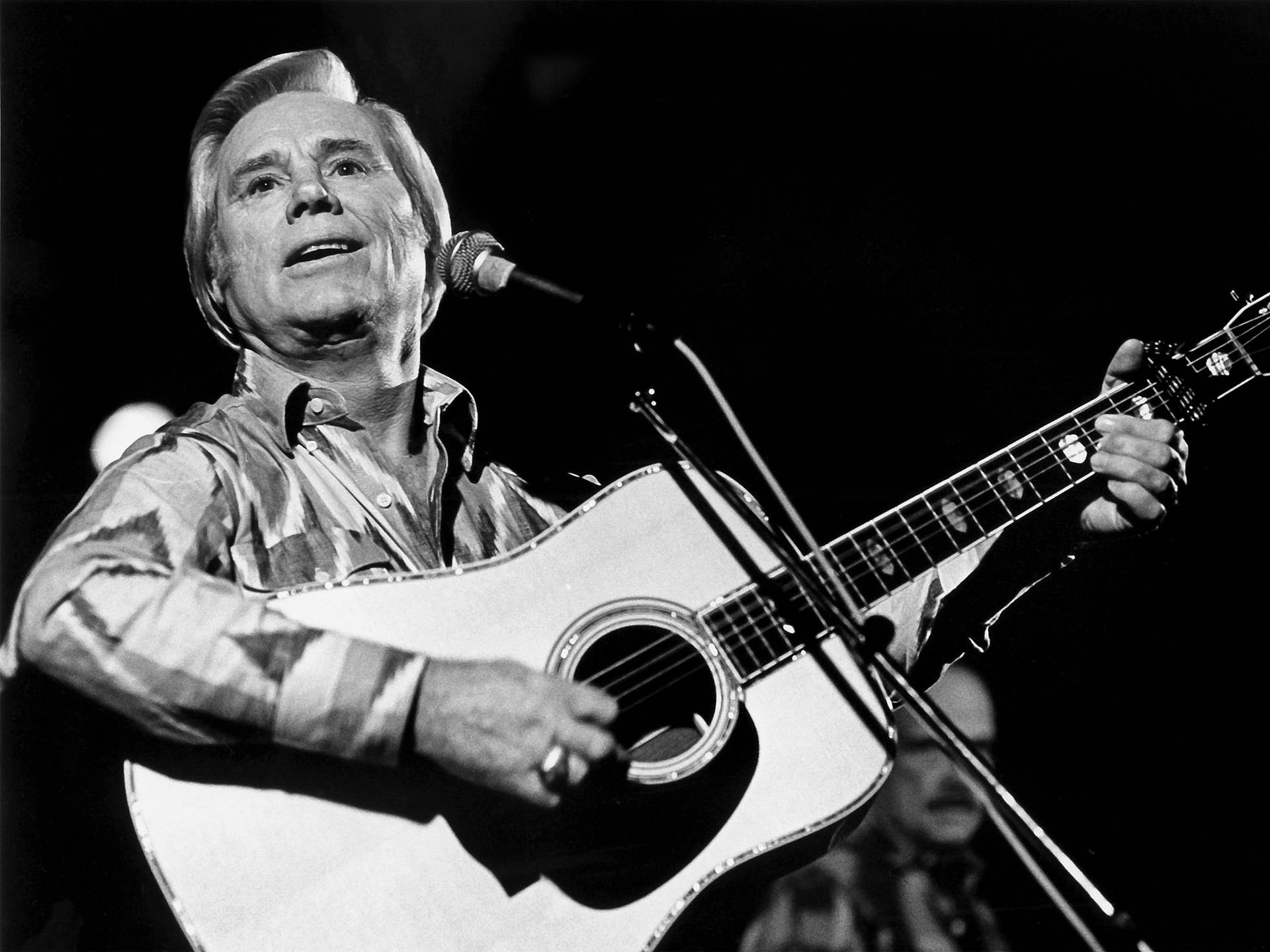 George Jones Playing Guitar Concert Photography