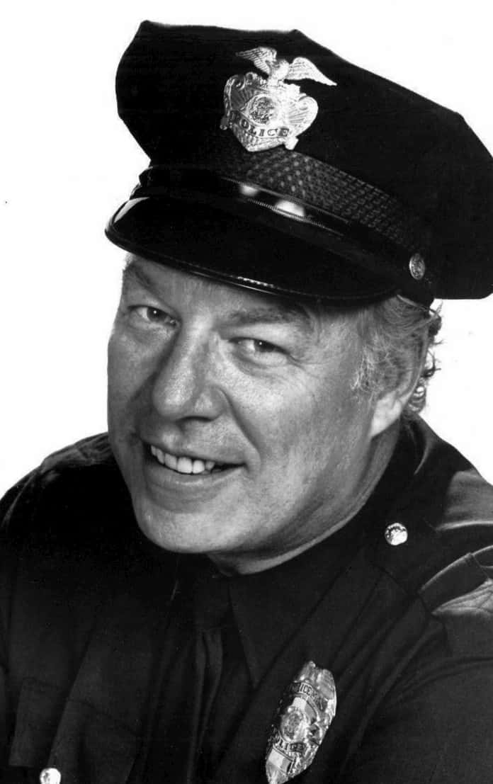 George Kennedy Police Uniform Portrait Background