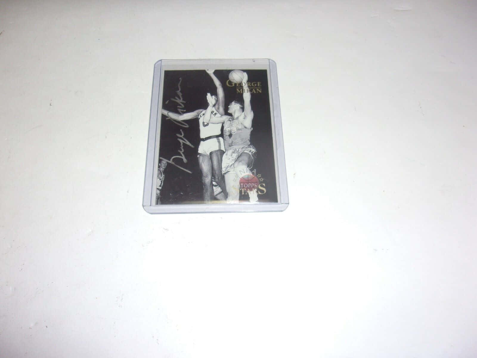 George Mikan Autograph Signed Basketball Merch Background