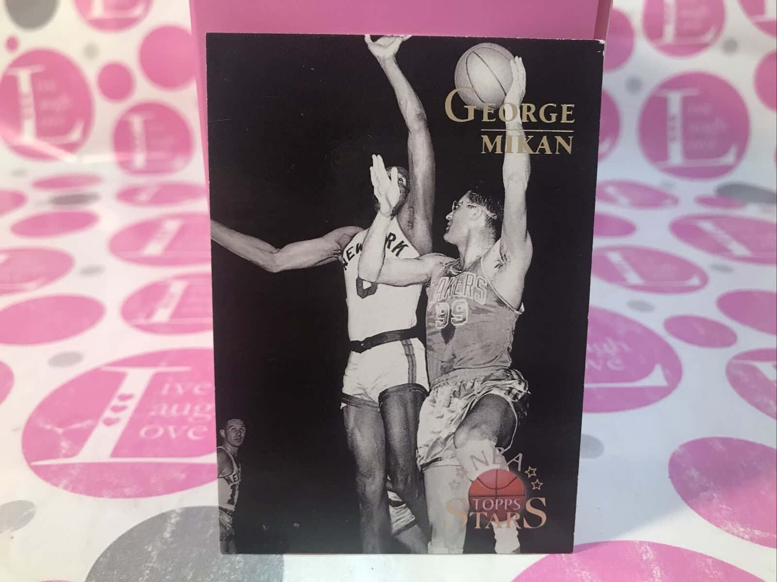 George Mikan Basketball Topps Vintage Nba Card Background