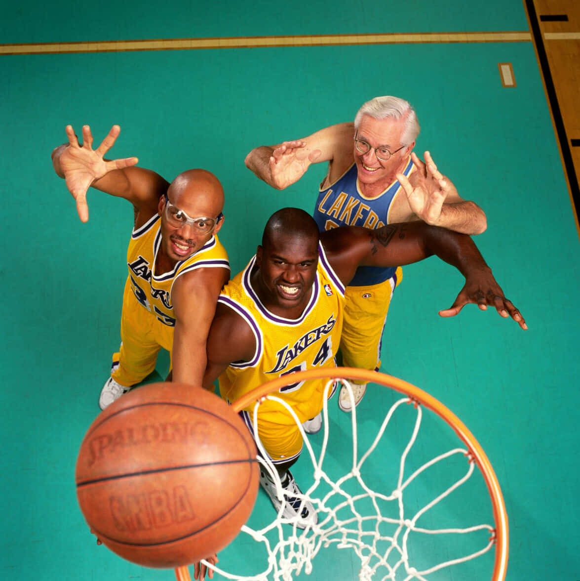 George Mikan Former Centers Aerial Portrait Background