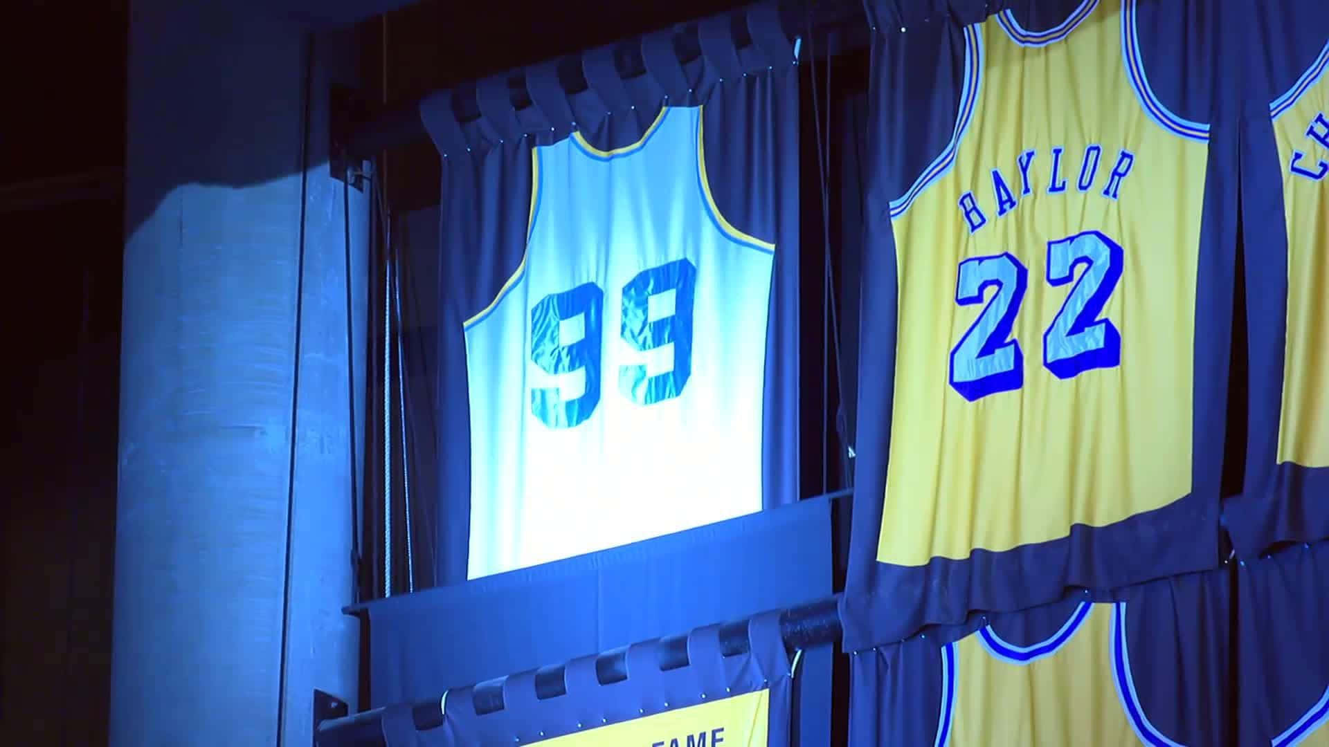 George Mikan Number 99 Jersey Banner Background