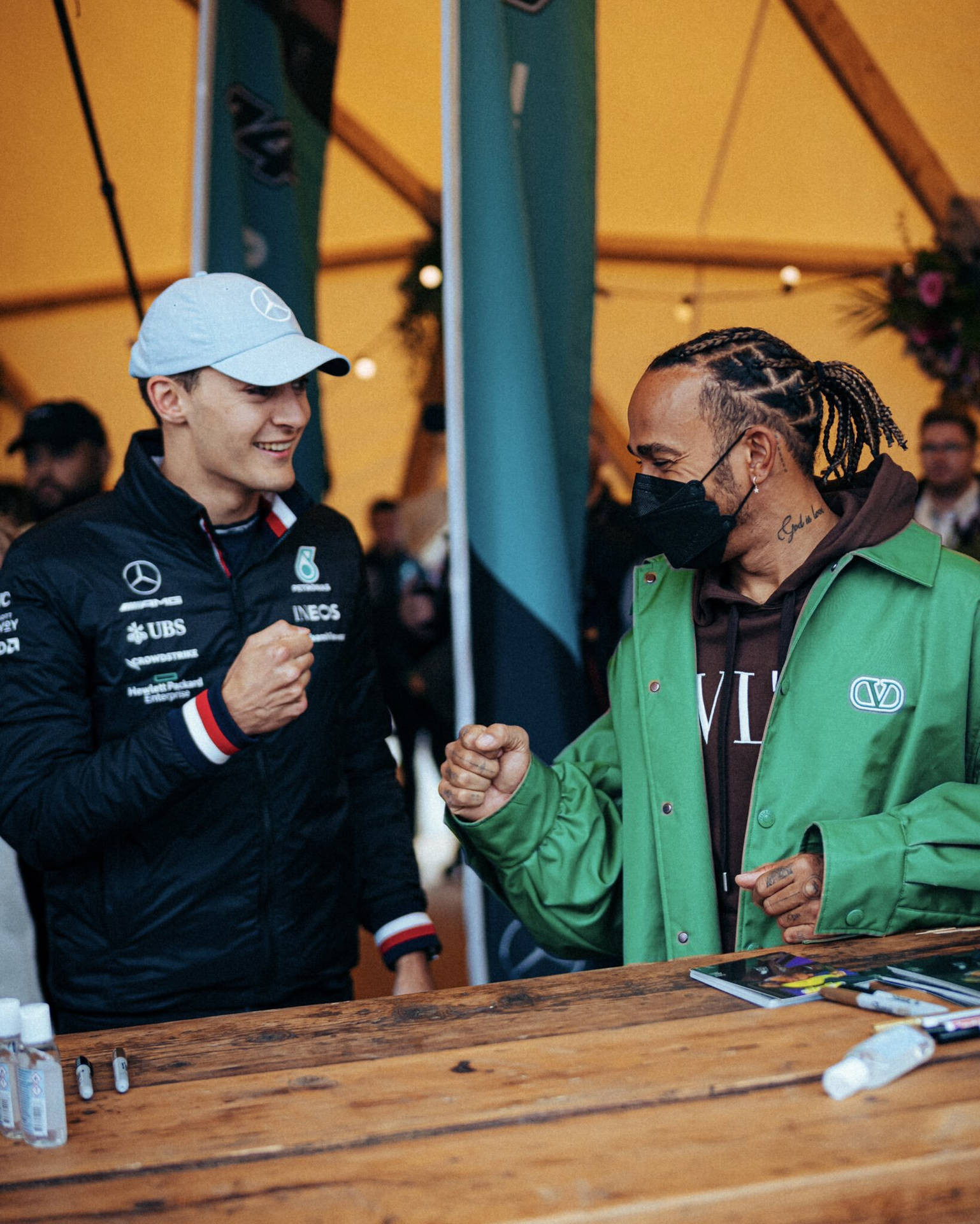 George Russel And Lewis Hamilton