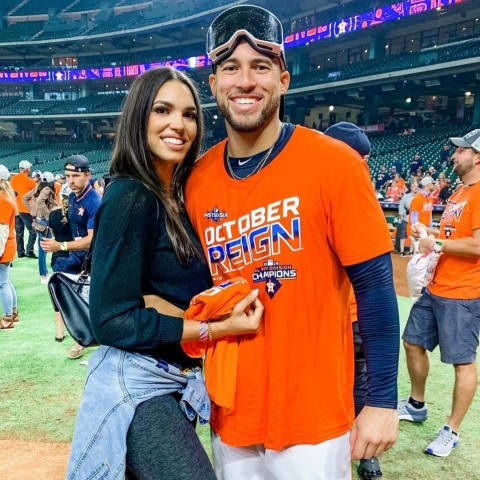 George Springer And Wife Charlise Castro Houston Astros Background