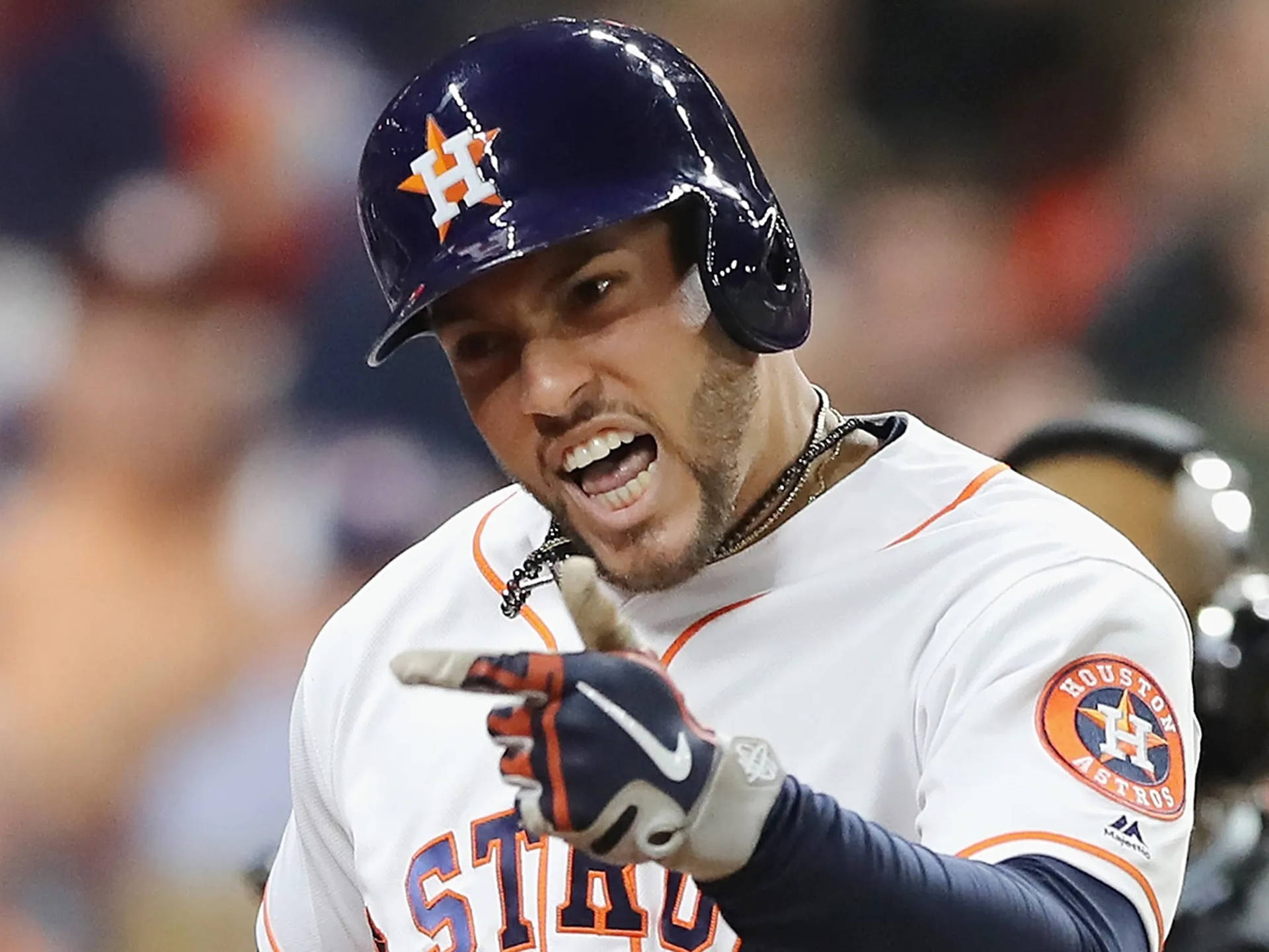 George Springer Angry Face Houston Astros Background