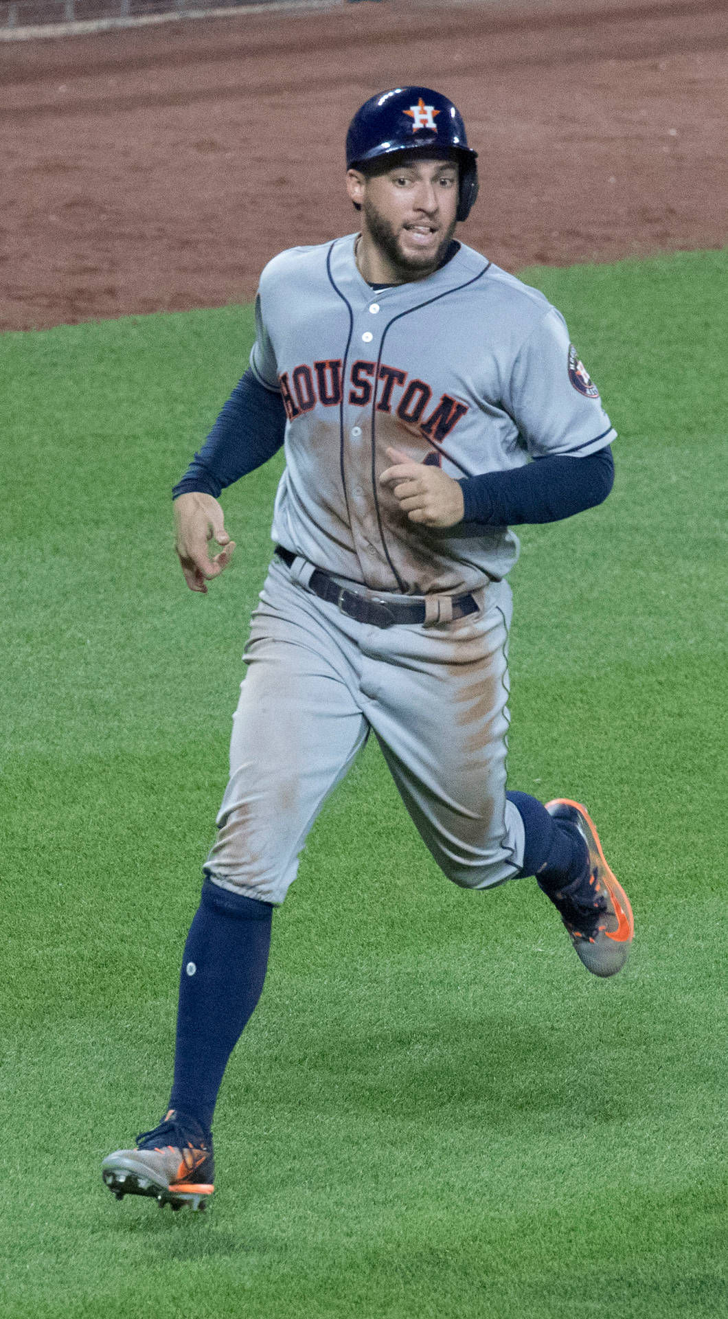 George Springer Running Houston Astros Background