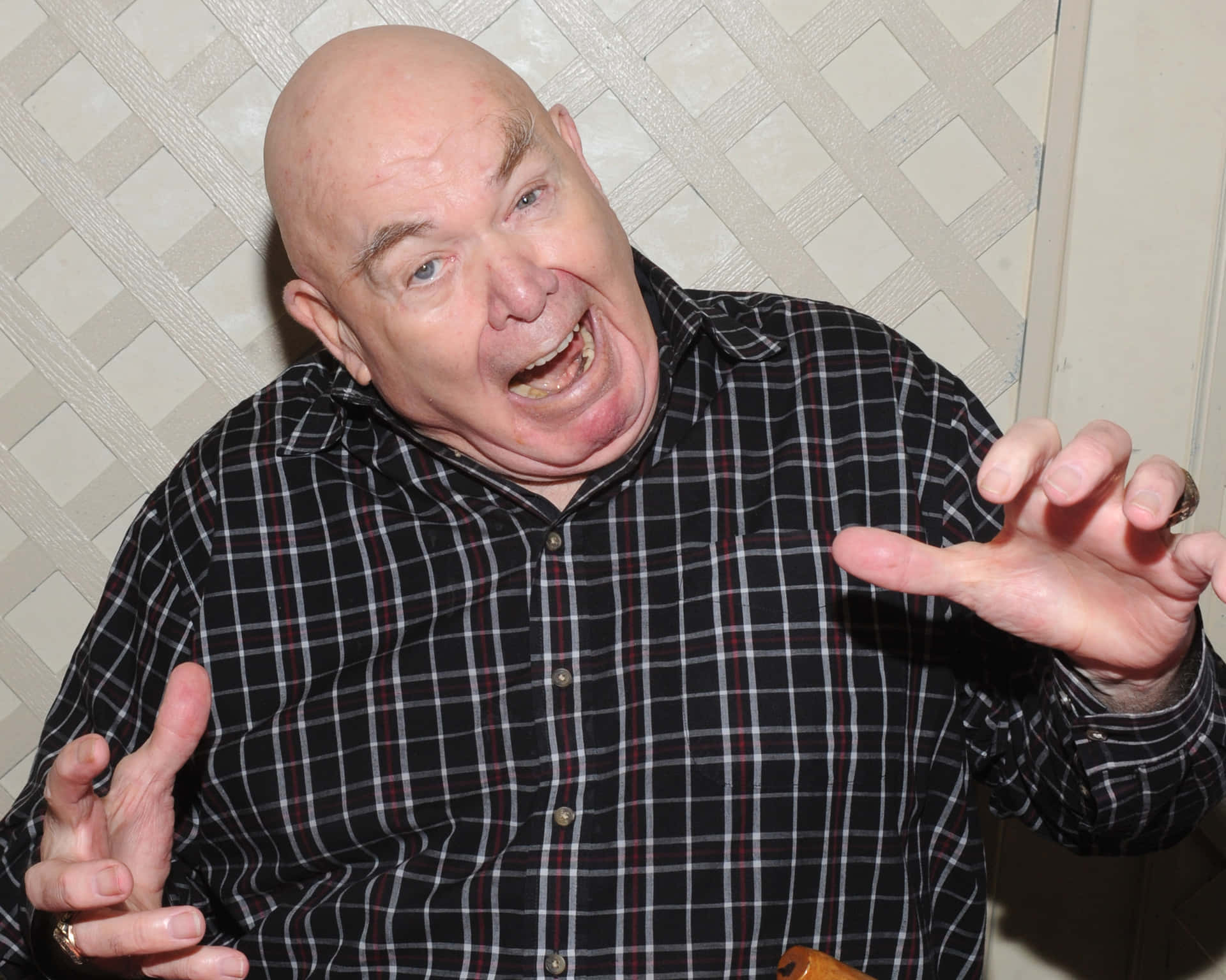 George Steele Funny Face Pose Background