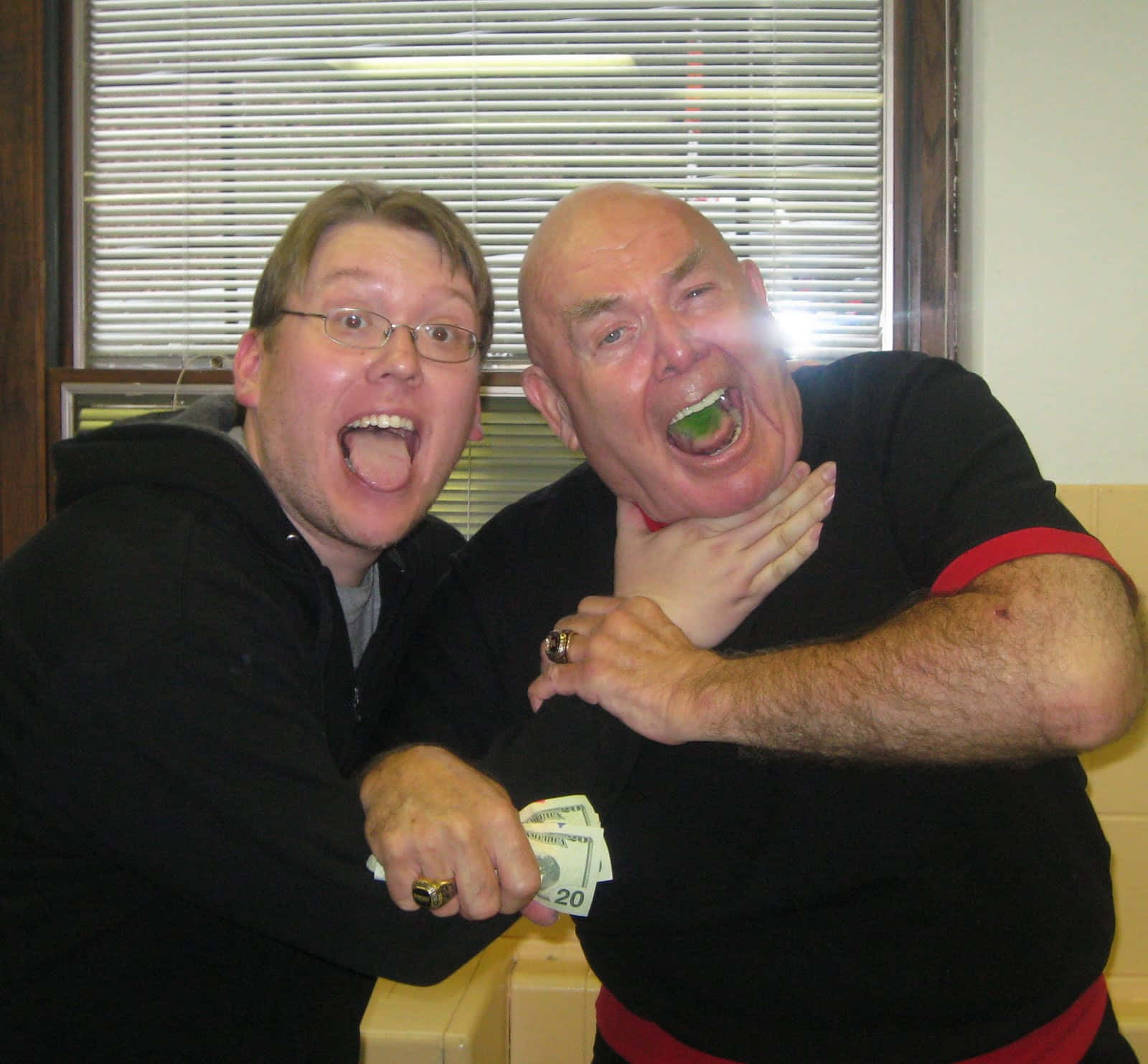 George Steele Posing With A Fan