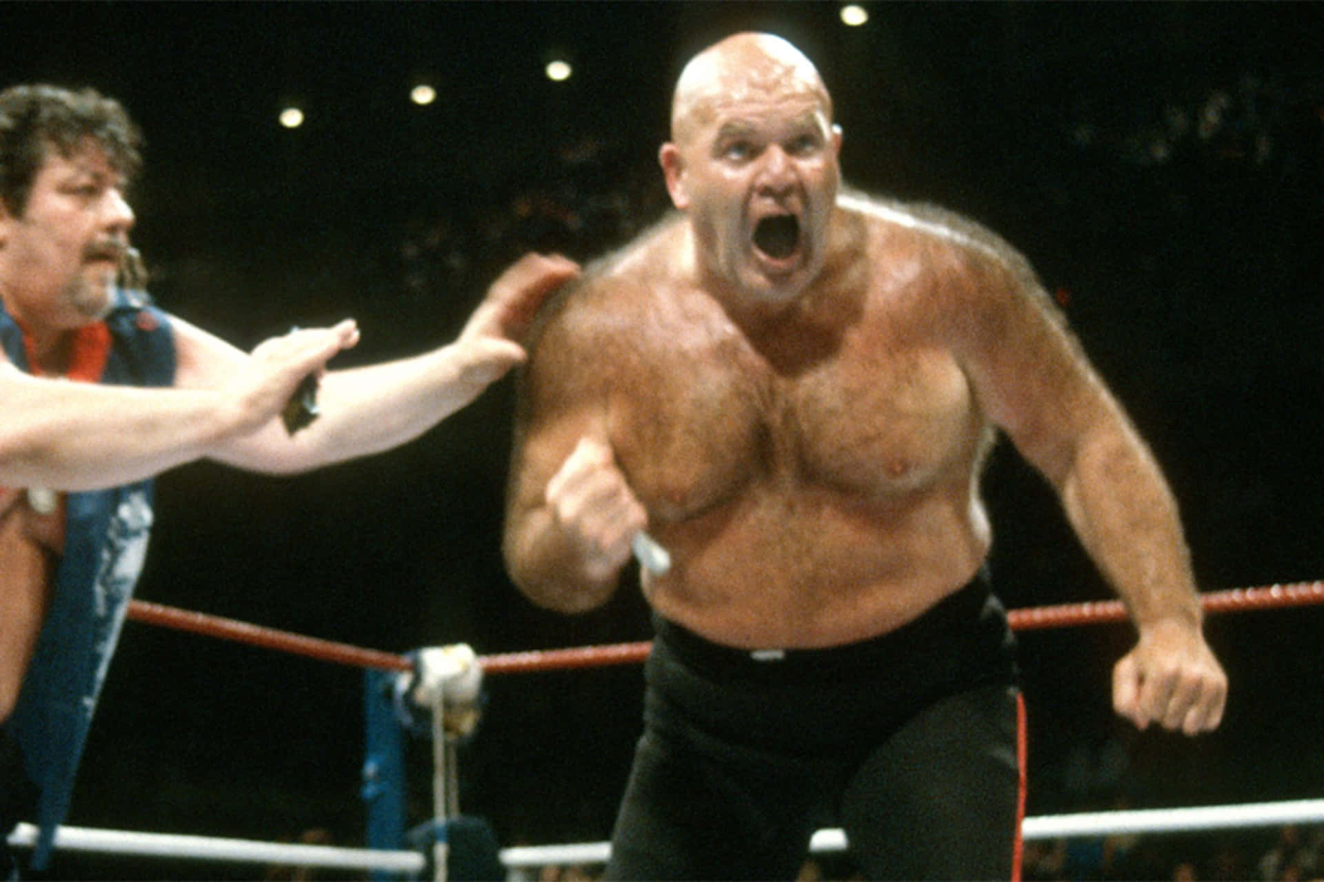 George Steele With His Tag Team Background