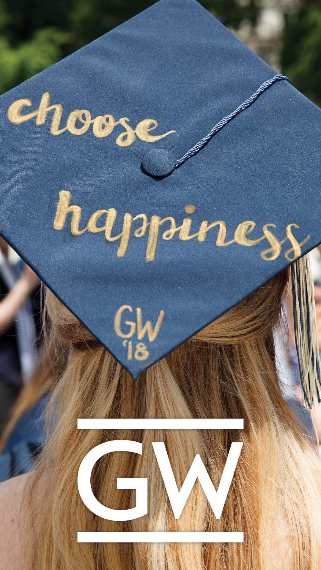 George Washington University Graduation Cap Background