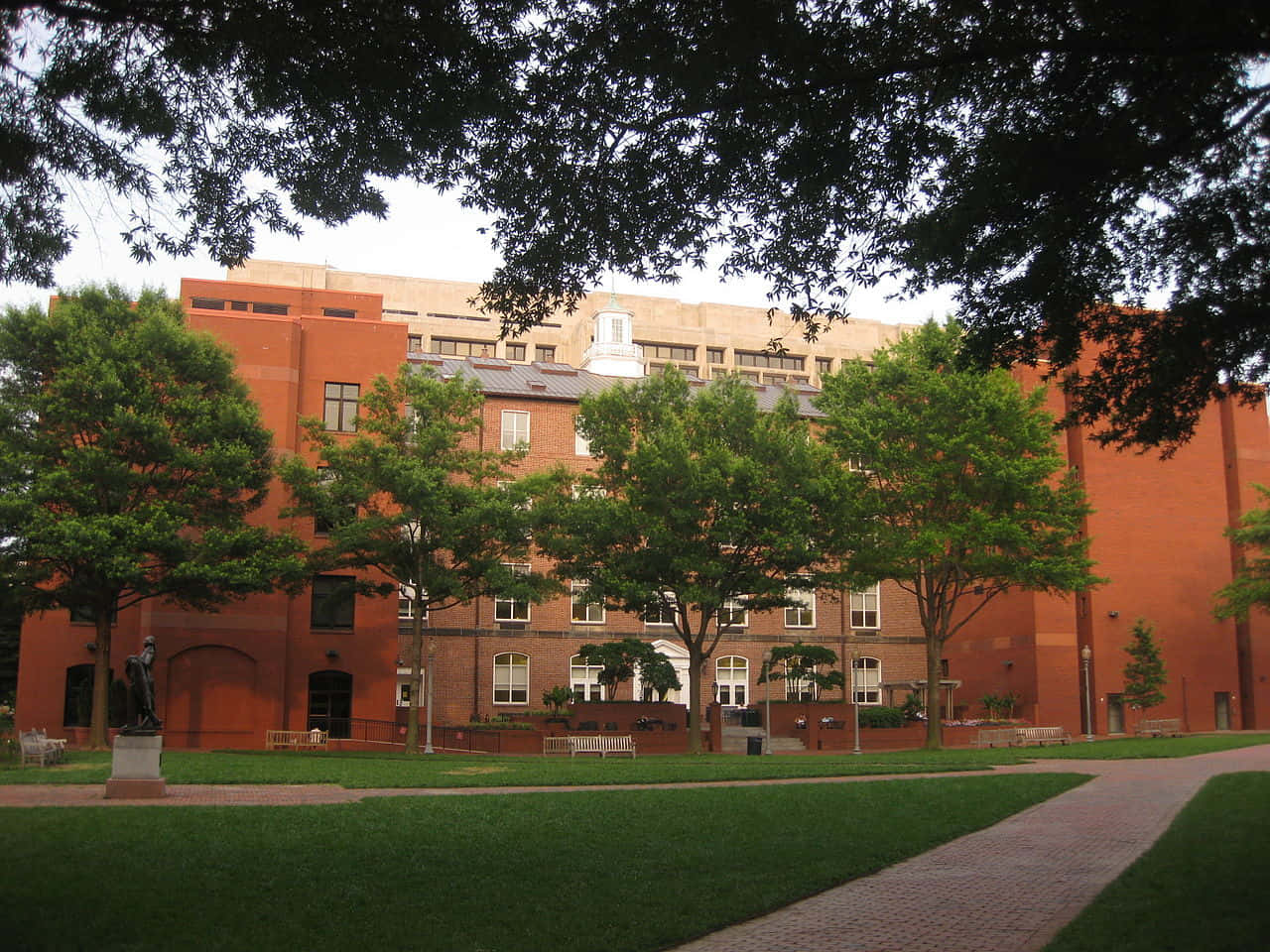 George Washington University Law School With Trees Background